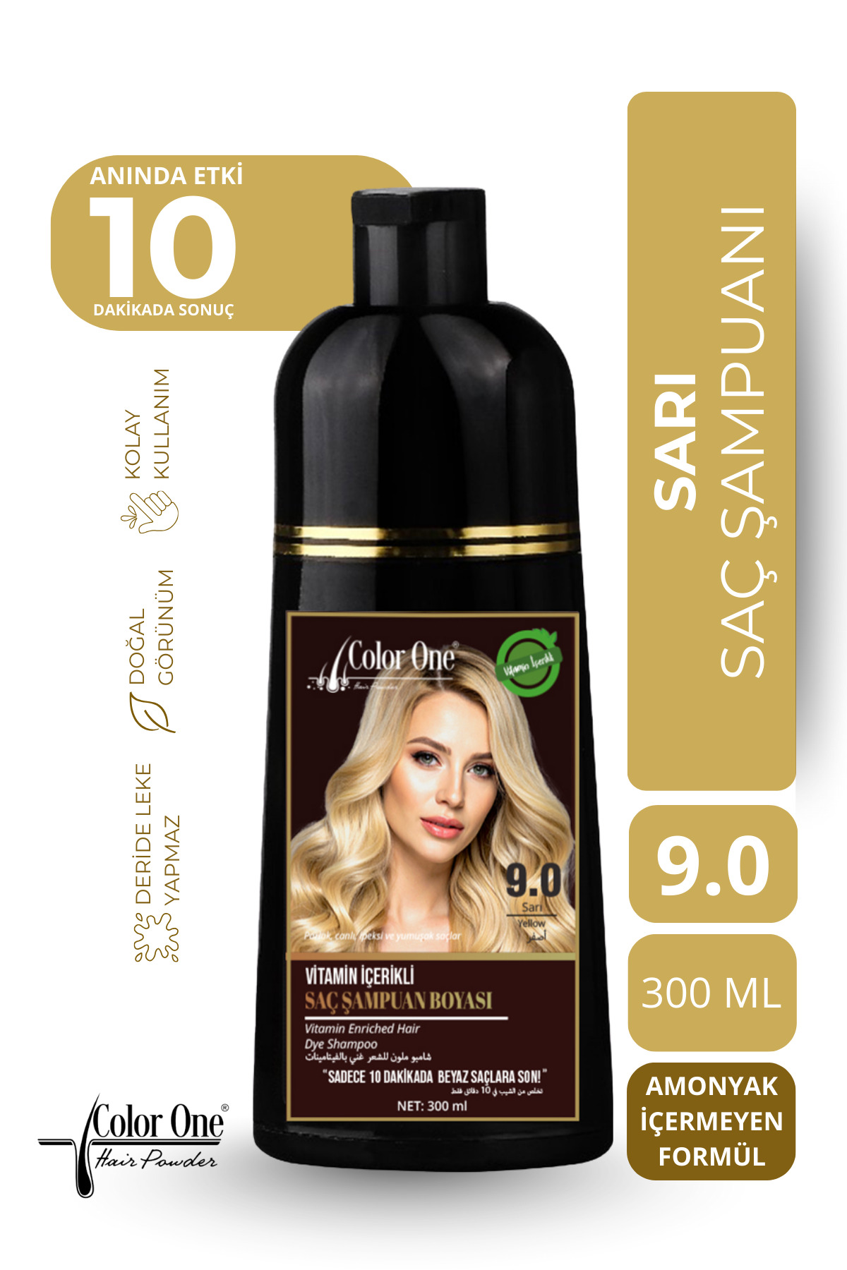 Color One Hair Powder SARI SAÇ DİP BOYA ŞAMPUANI 300 ML (Doğal Sarı Saçlar İçin)