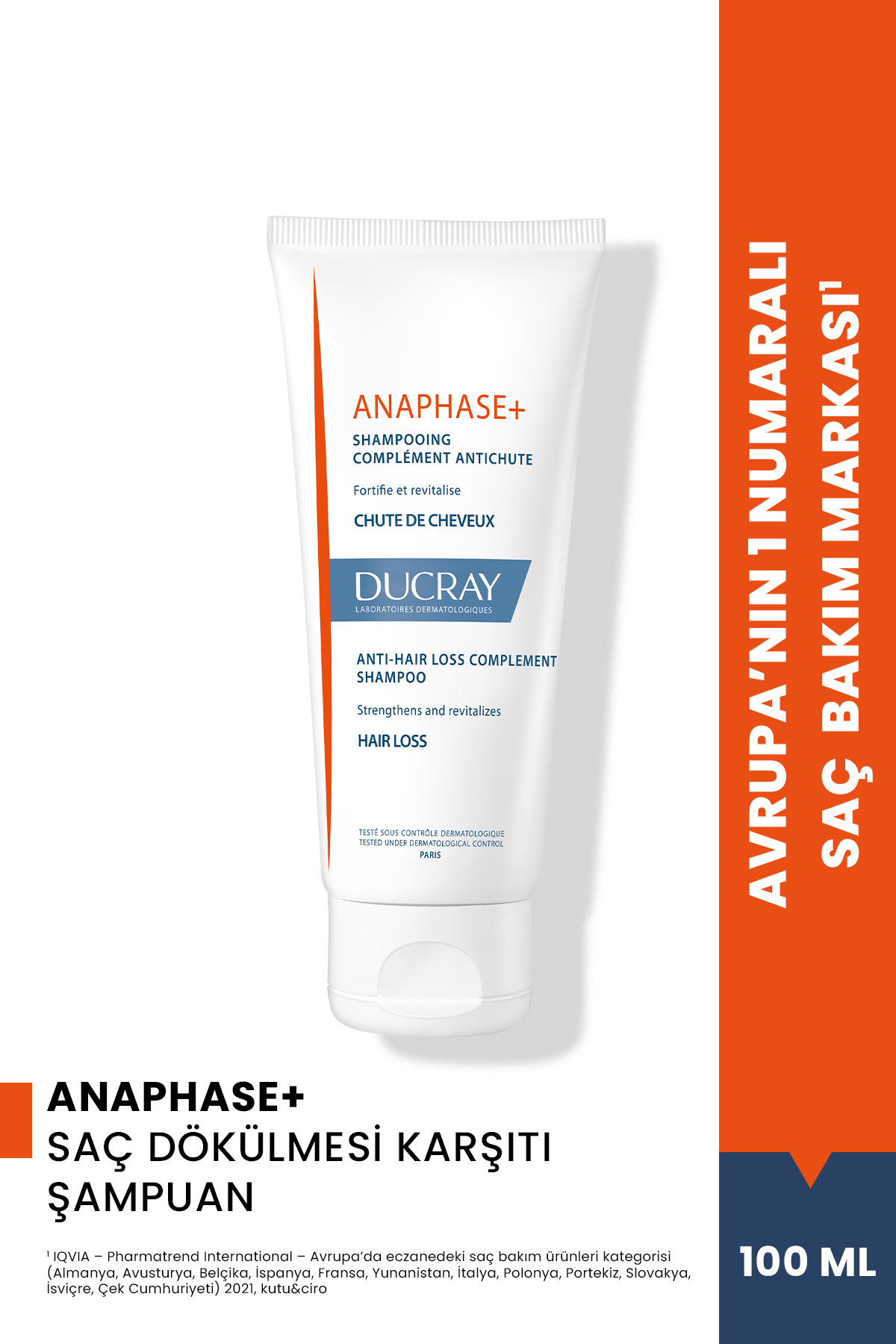 Ducray Anaphase Chronic Saç Dökülmesine Karşı Şampuan İncelmiş ve Seyrekleşmiş Saçlar İçin Şampuan 100 ml