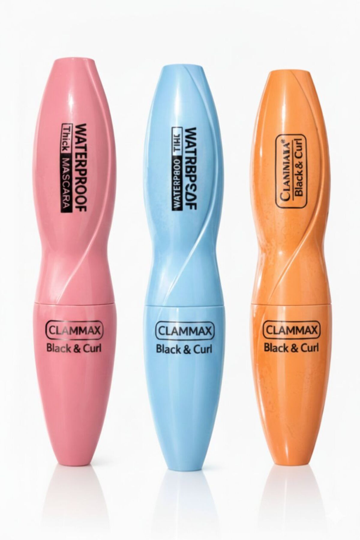Elizan Clammax Black & Curl Waterproof Maskara - Suya Dayanıklı Simsiyah ve Kıvrık Kirpikler 3’lü