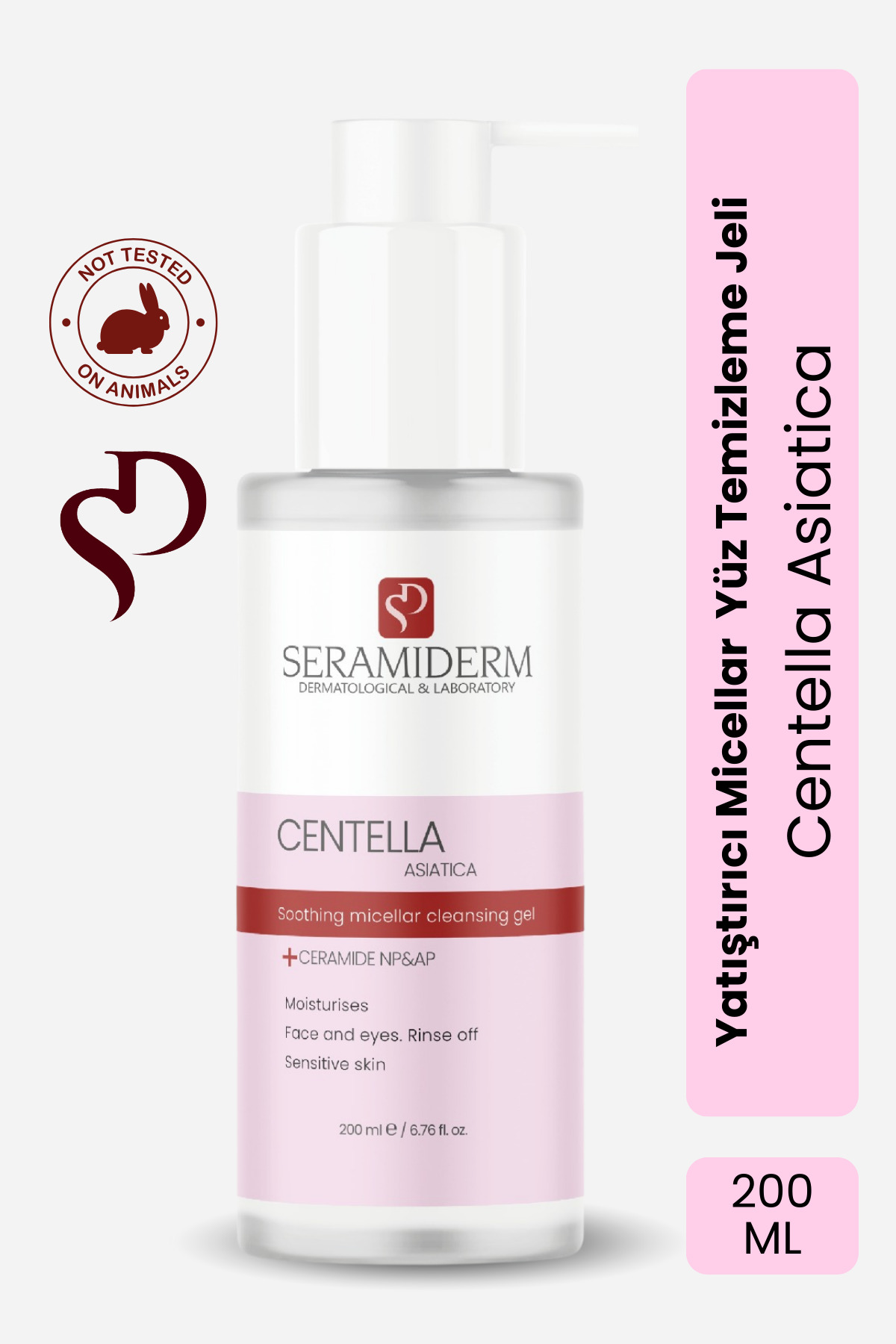 SERAMİDERM Dermatological & Laboratory Seramid İçerikli, Nemlendirici, Yatıştırıcı Micellar Yüz Temizleme Jeli 200 ml