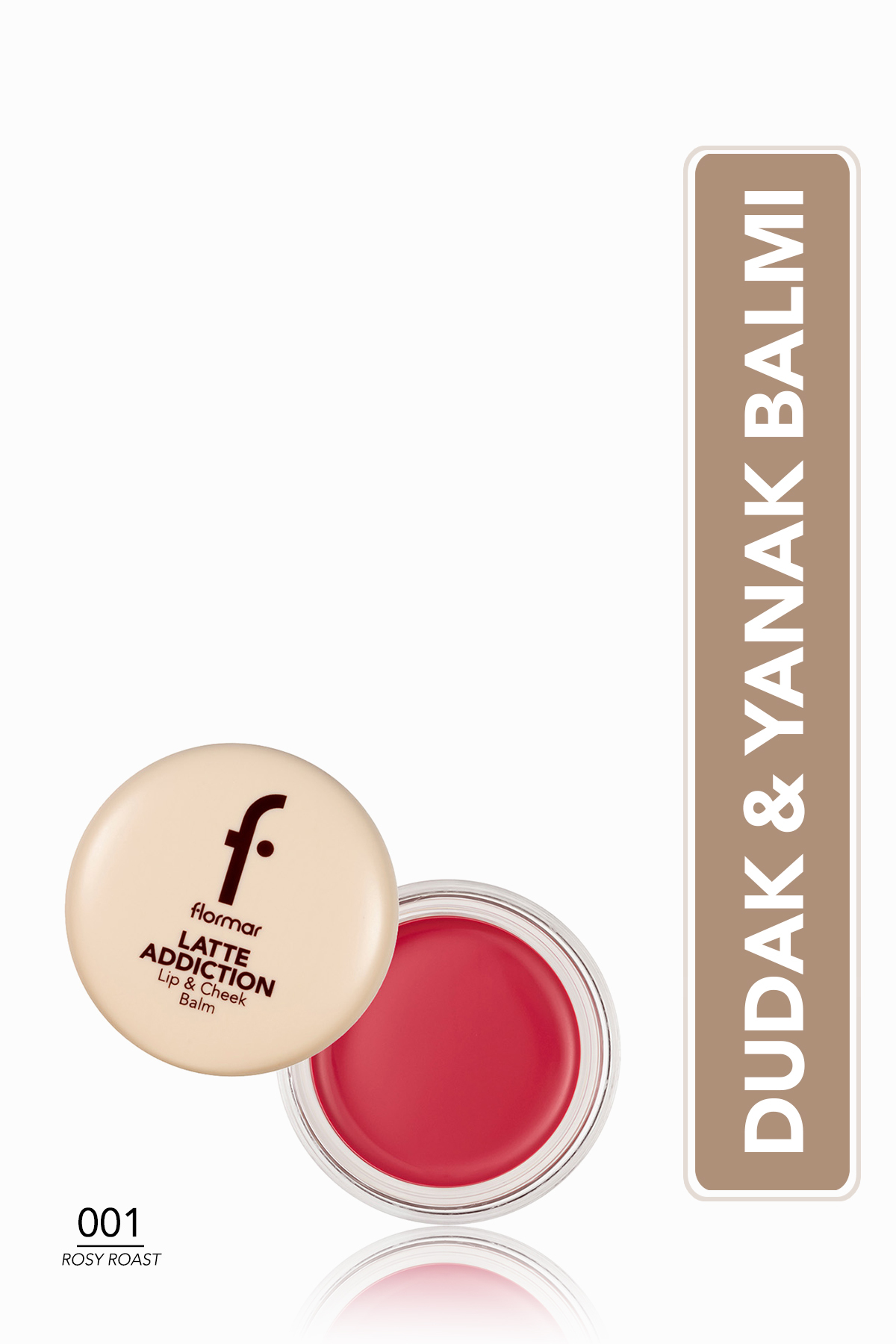 Flormar Latte Yumuşak Dokulu Doğal & Parlak Bitişli Dudak ve Yanak Balm'ı - 003 Berry Mocha