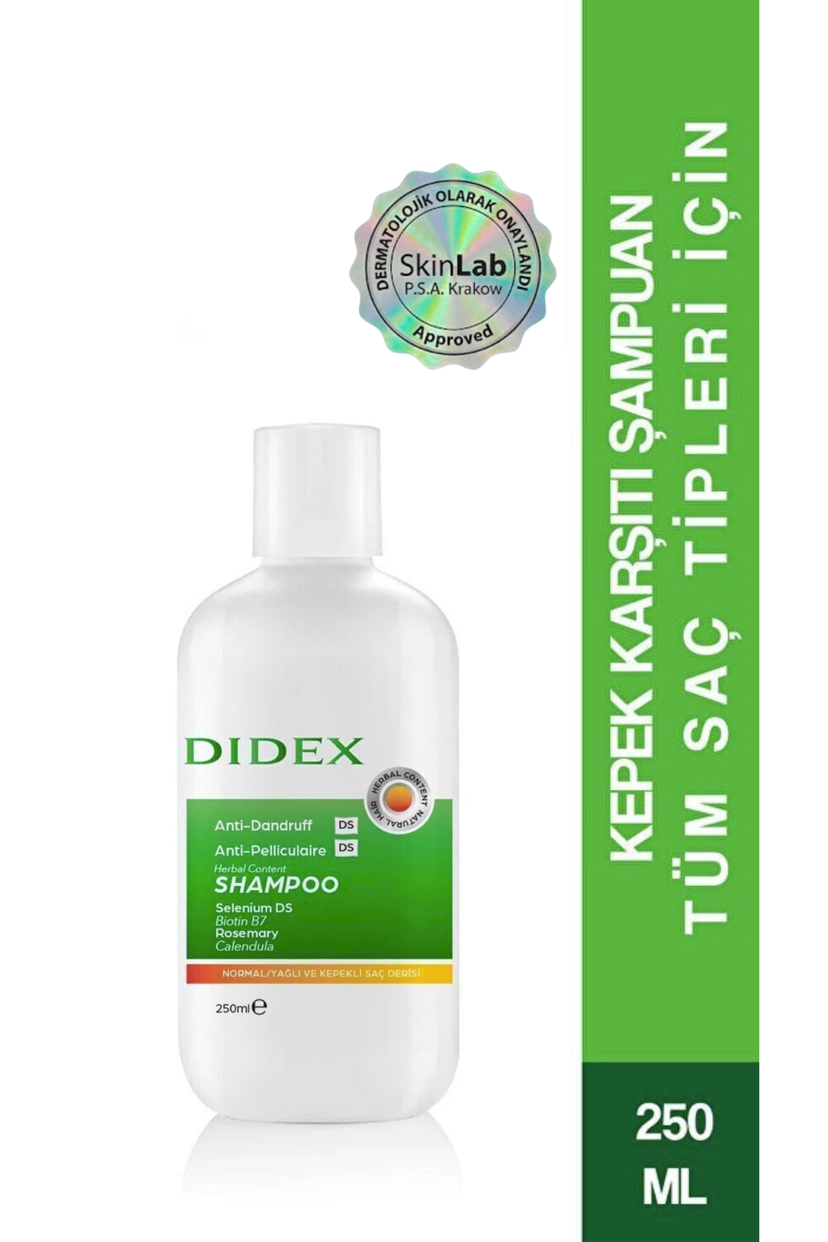 DİDEX Bitkisel Kepek Şampuanı 250ml-Tüm Saç Tipleri İçin