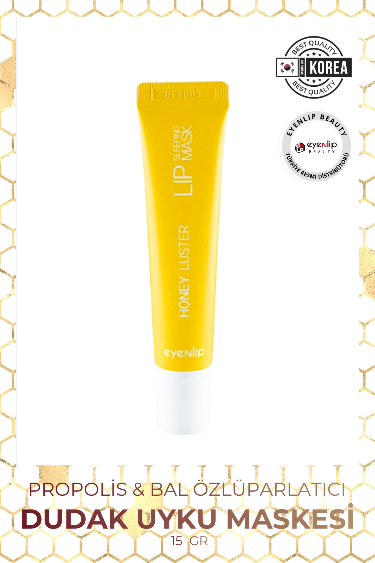 Eyenlip Beauty Propolis&Bal Özlü Parlatıcı Dudak Uyku Maskesi 15 Gr