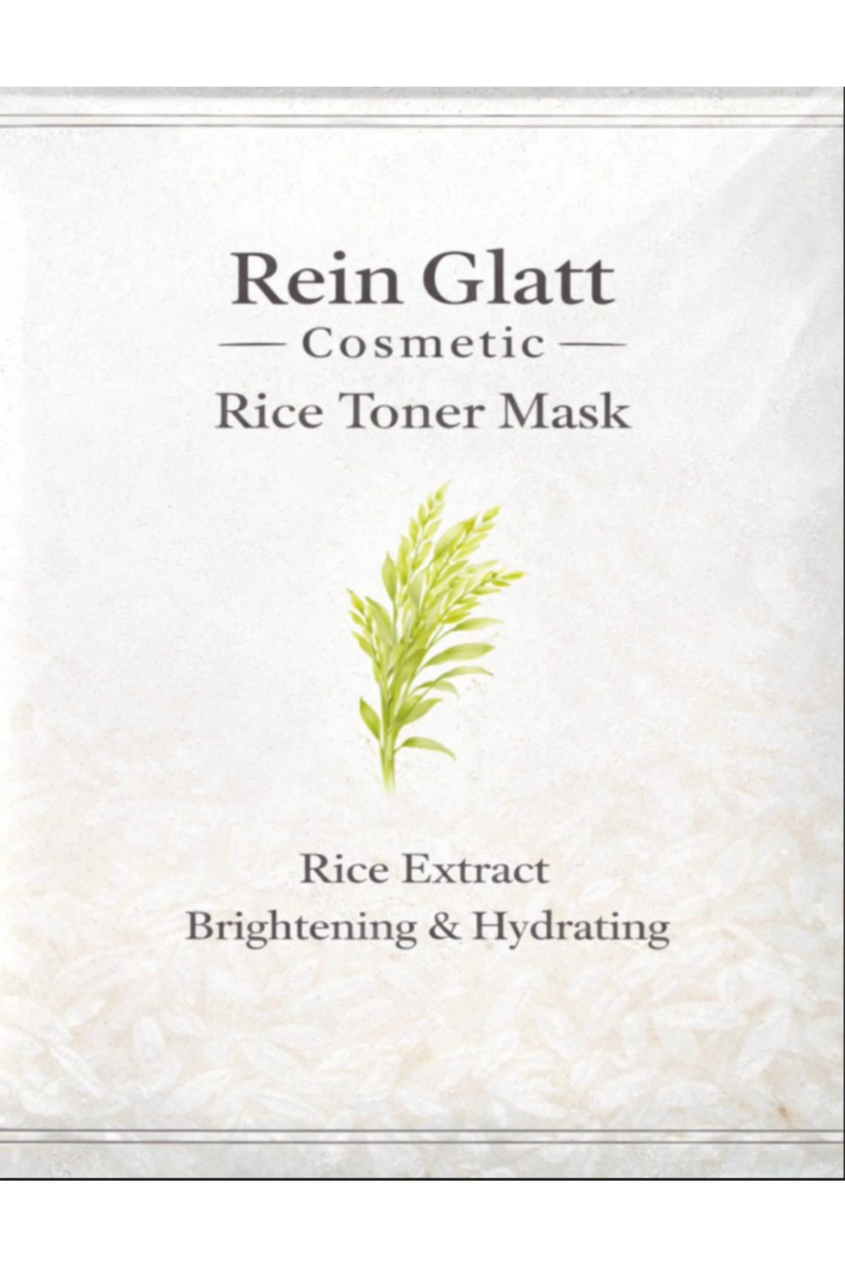 Rein Glatt Cosmetic Rein Glatt Rice Toner Kil Maskesi – Parlak Görünüm & Pürüzsüz Cilt Etkisi