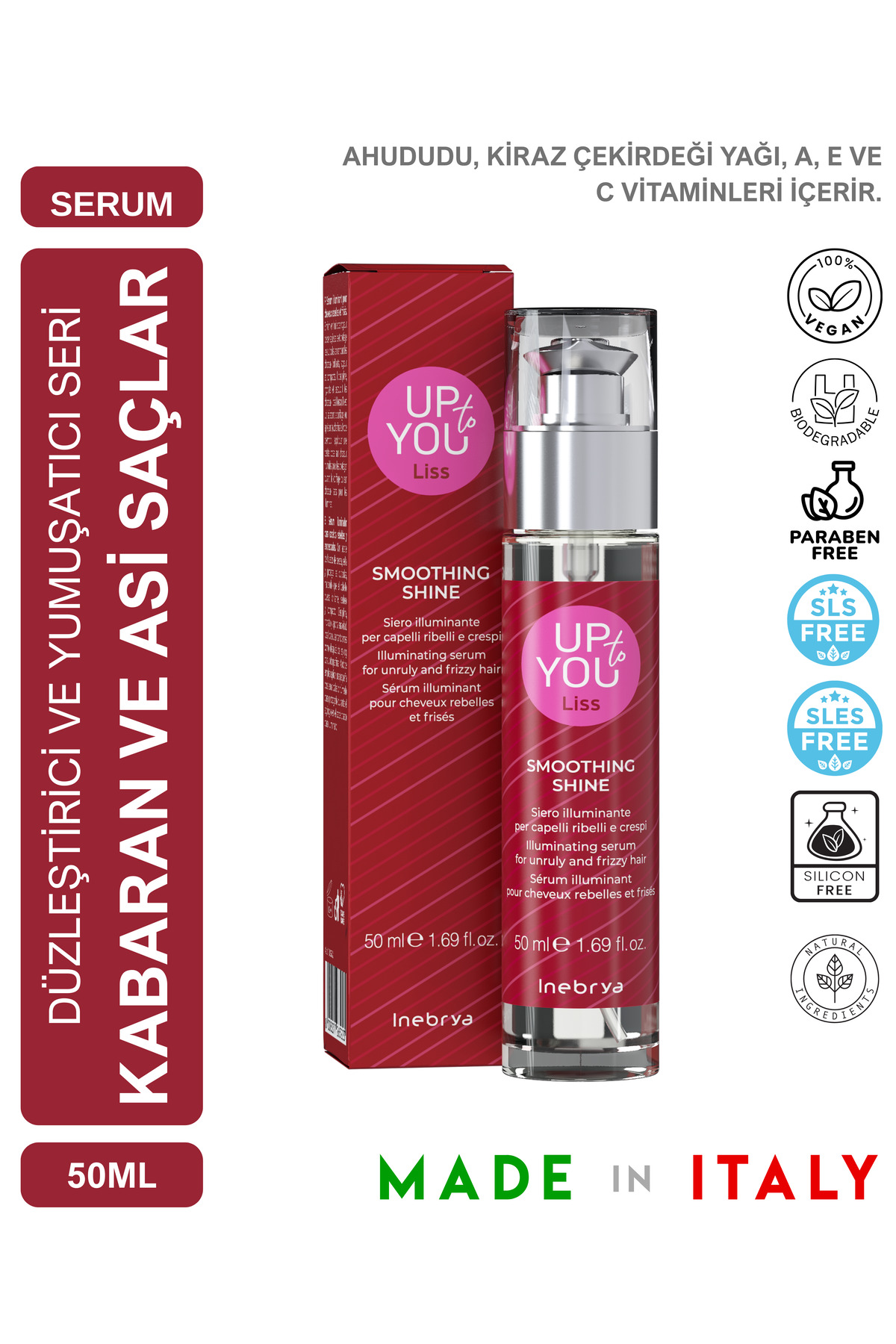 Inebrya Up To You Smoothing Shine Parlaklık Serumu 50 ml