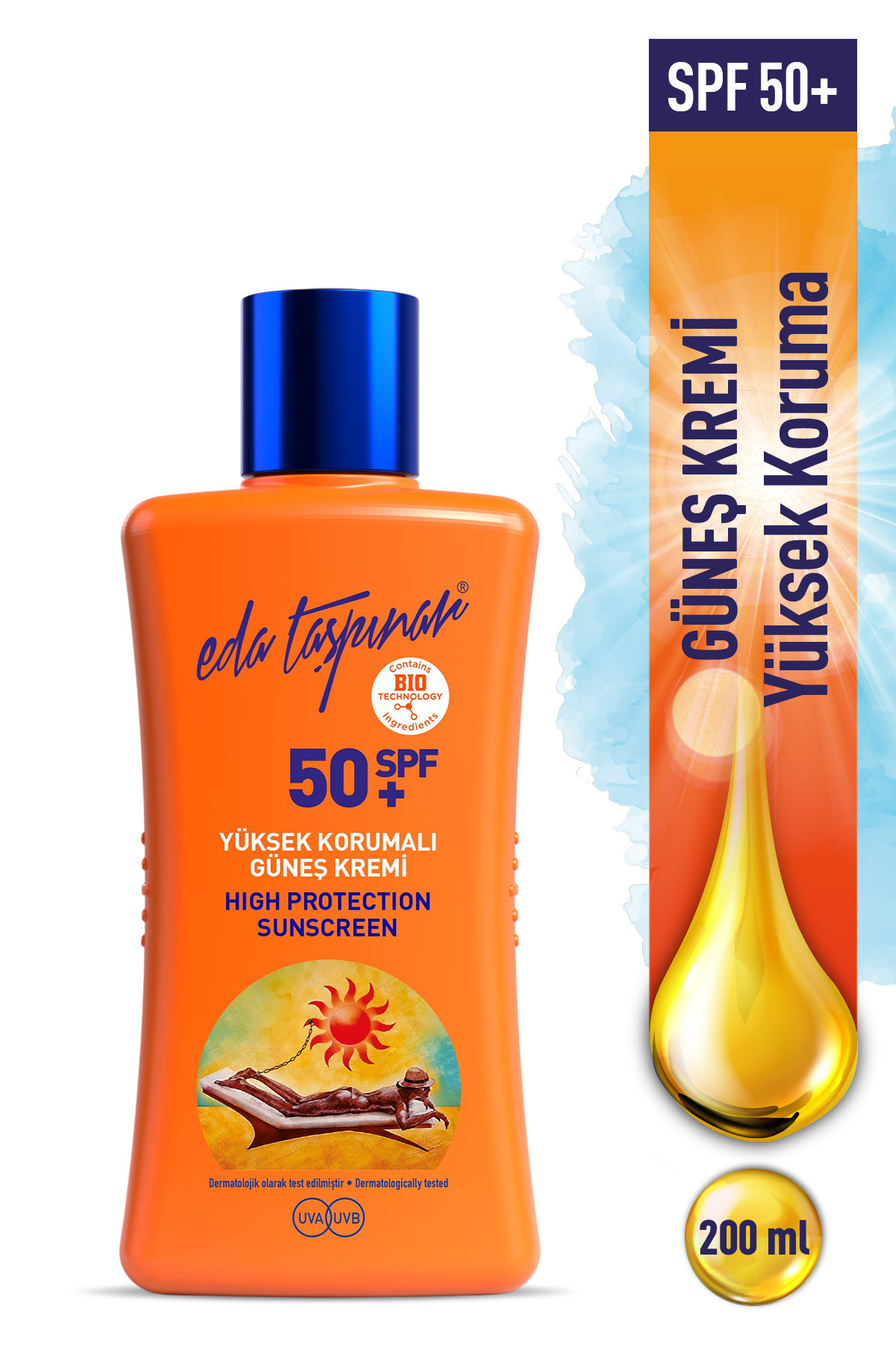 Eda Taşpınar Güneş Kremi SPF 50+ – Yüksek Koruma & Hassas Ciltler İçin Uygun 200 ml