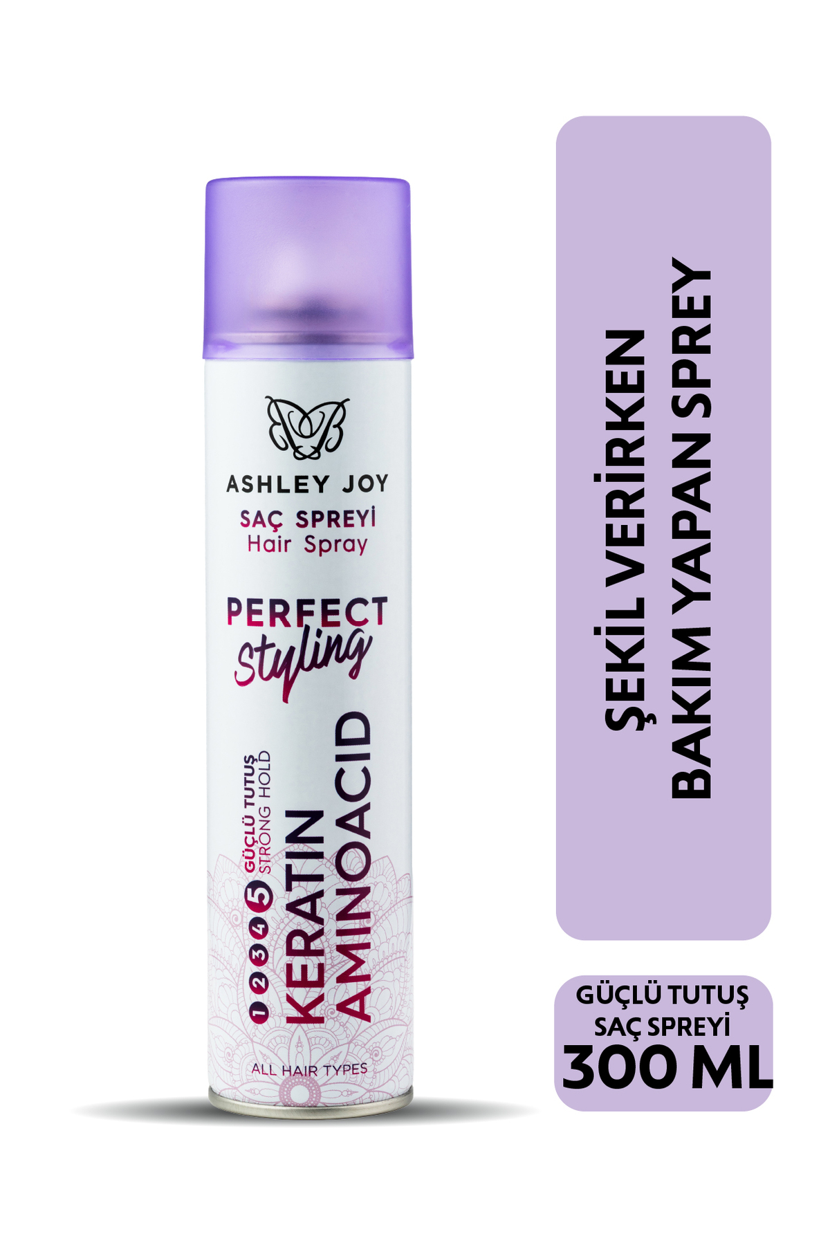 ASHLEY JOY Keratin Ve Aminoasit Içeren Güçlütutuş Şekillendirici Saç Spreyi 300 ml