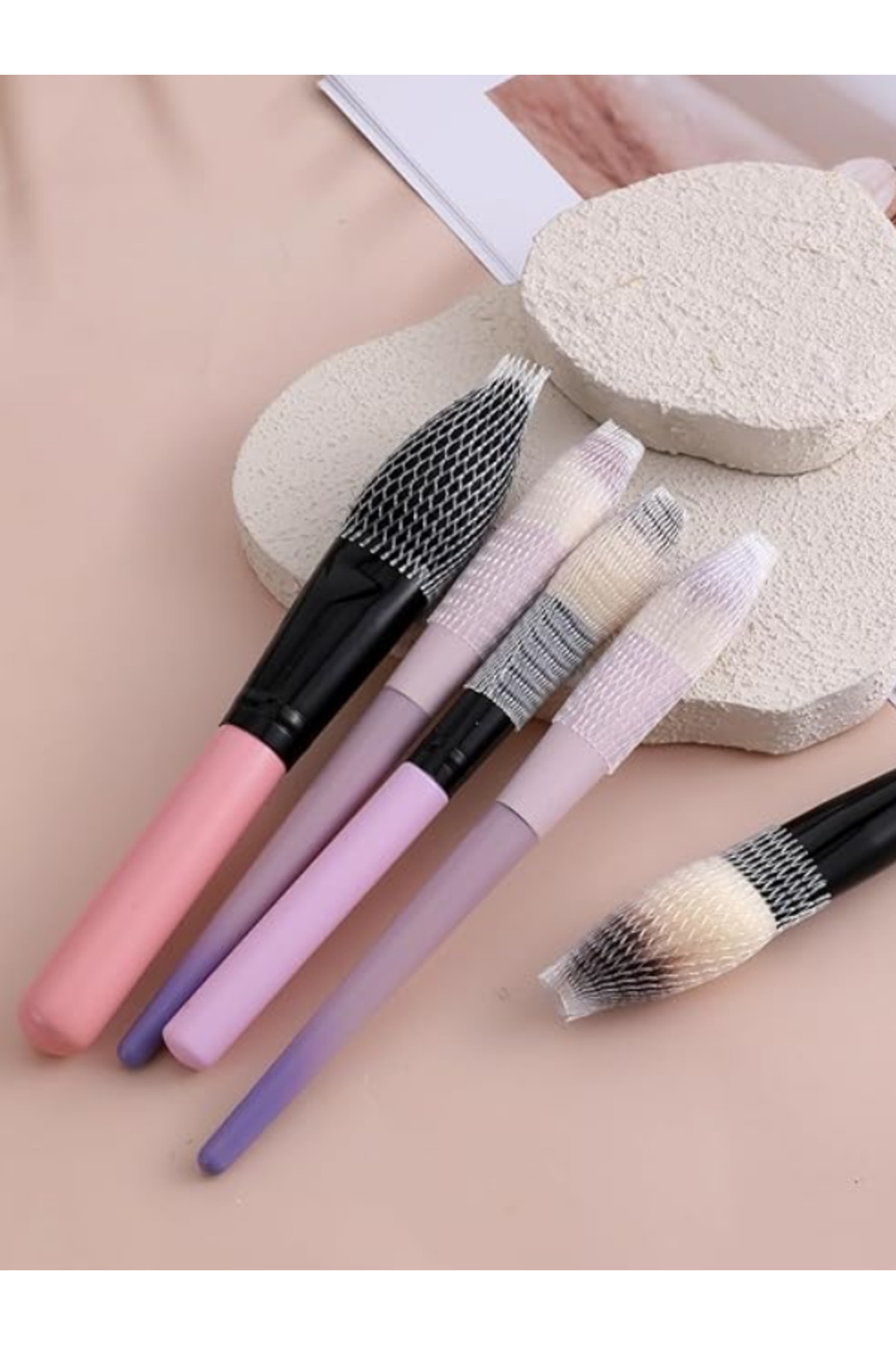 mucit home Makyaj Fırçası Koruyucu Far Allık Kontür Eyeliner Fırça Malzemeleri Ürün Koruyucu File