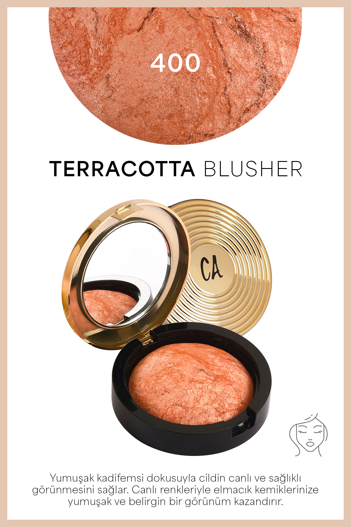 Catherine Arley Gold Terracotta Allık ve Pudra - Blusher & Powder 400 CA