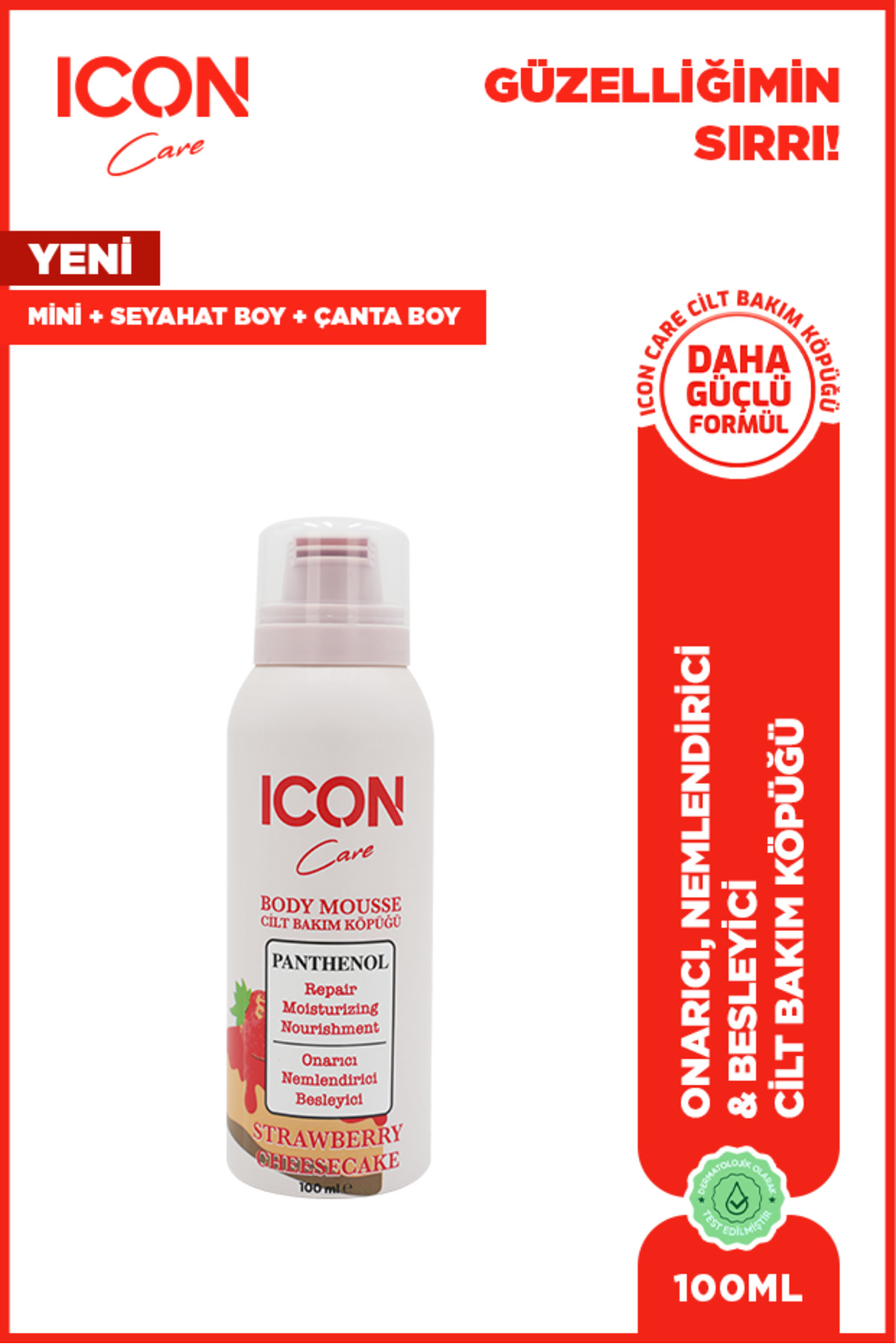 ICON Care Cilt Bakım Köpüğü Strawberry & Cheesecake 100 ml-