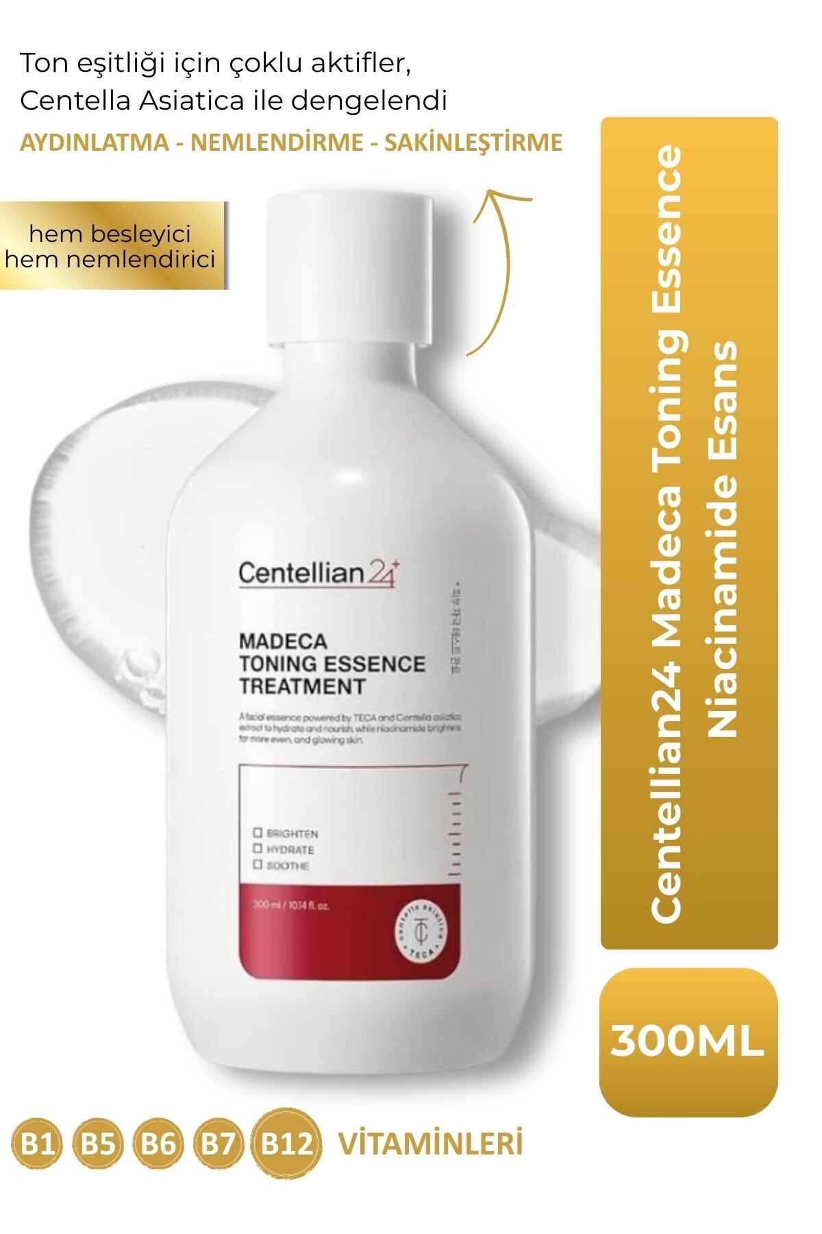 Centellian 24 Madeca Toning Essence Treatment 300 ml (Besleyici Temel Nem Toniği)