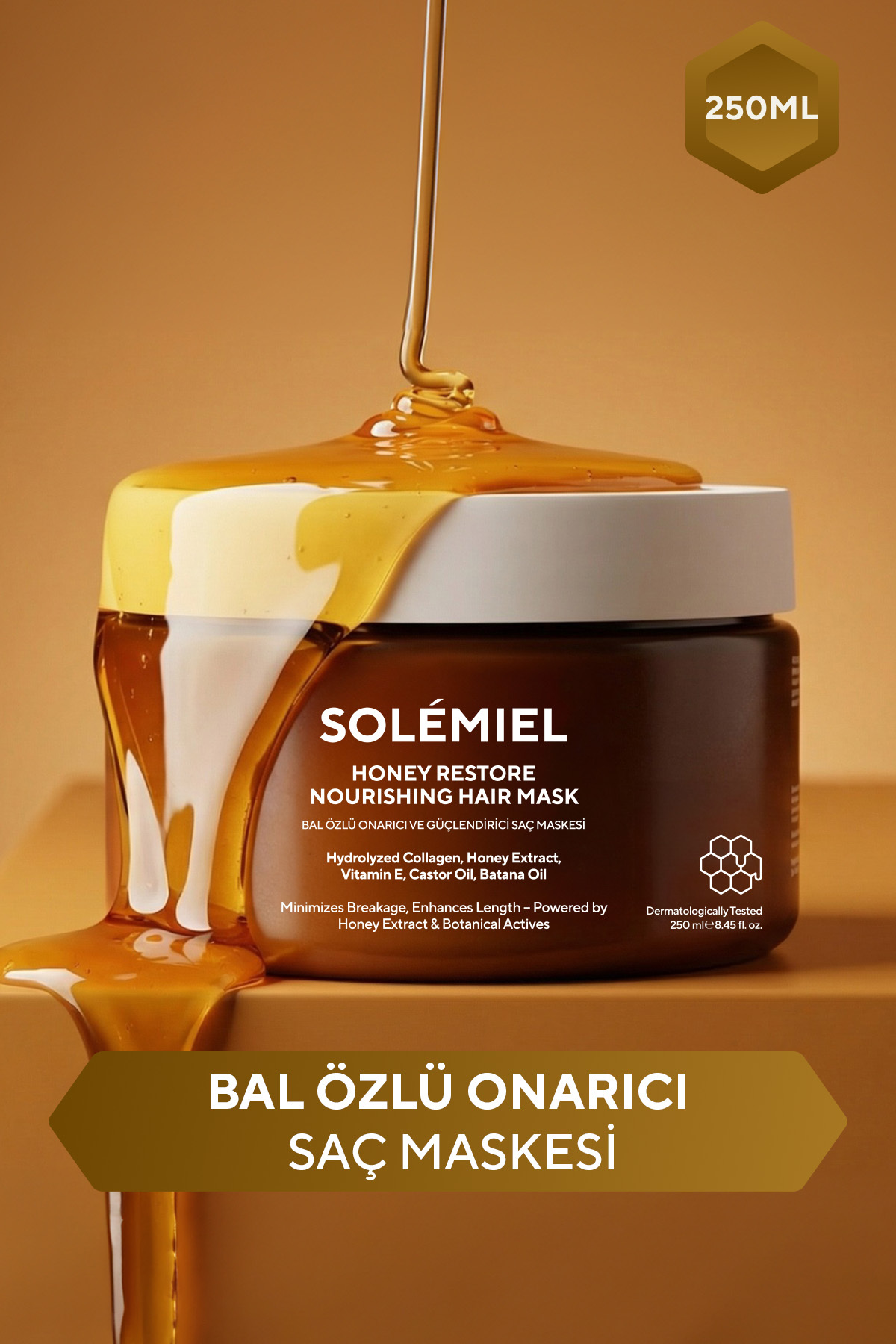 Solemiel Castor & Batana Yağı İçeren Besleyici ve Güçlendirici Saç Bakım Maskesi 250 ML