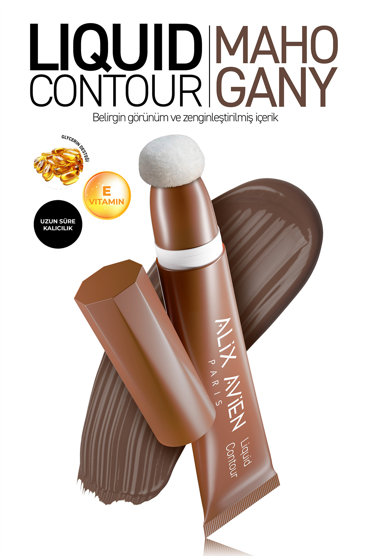 Alix Avien Yaşlanma Karşıtı E Vitaminli Nemlendiren Kremsi Likit Kontür - Liquid Contour 104 Mahogany