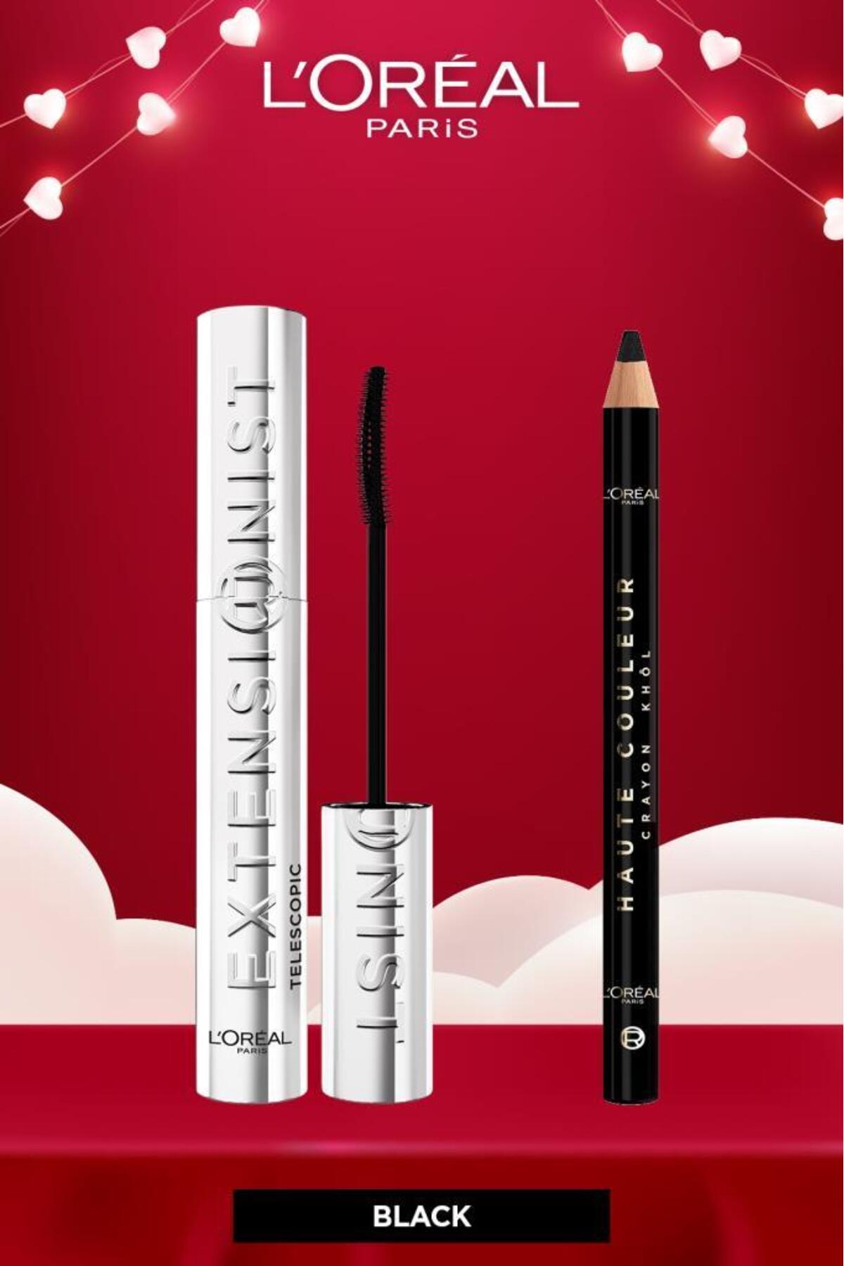 L'Oreal Paris Extensionist Mascara + Haute Couleur Noir Silk Göz Kalemi