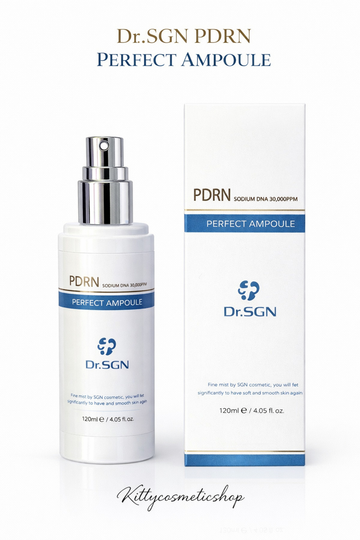 dr.sgnbio Dr.SGN PDRN Perfect Ampoule 120ML(Yoğun Onarıcı ve Cilt Yenileyici Ampul)