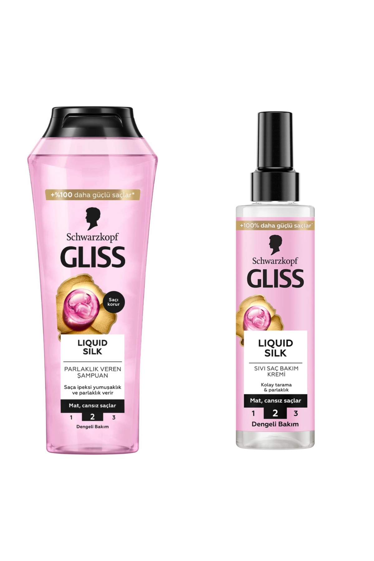 Gliss Liquid Silk Şampuan 400 ml & Liquid Silk Sıvı Saç Bakım Kremi 200 ml Yeni Ürün