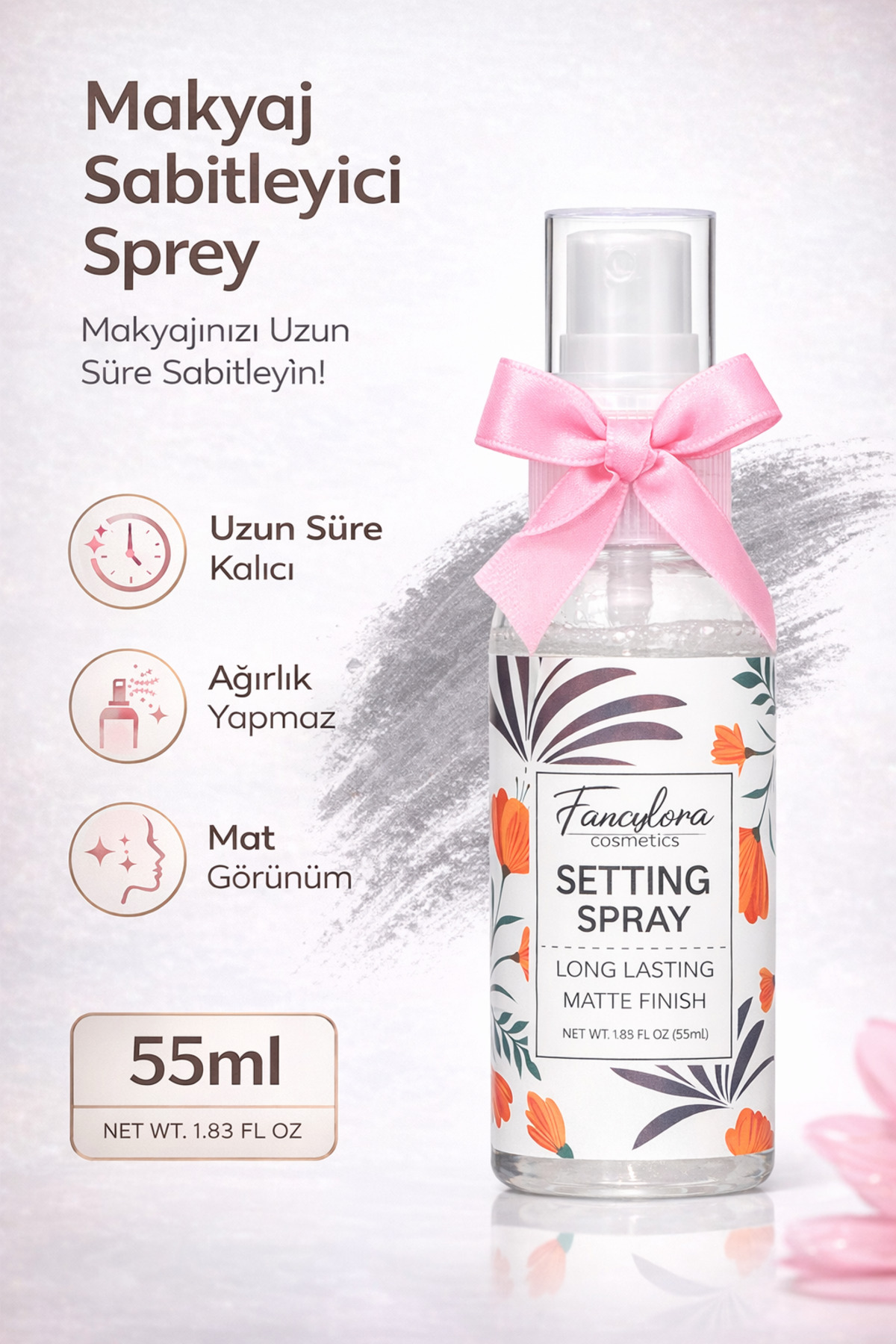 MAQYA KOZMETİK Makyaj Sabitleyici Sprey - Make Up Fixing Spray 55ml - Uzun Süre Kalıcı