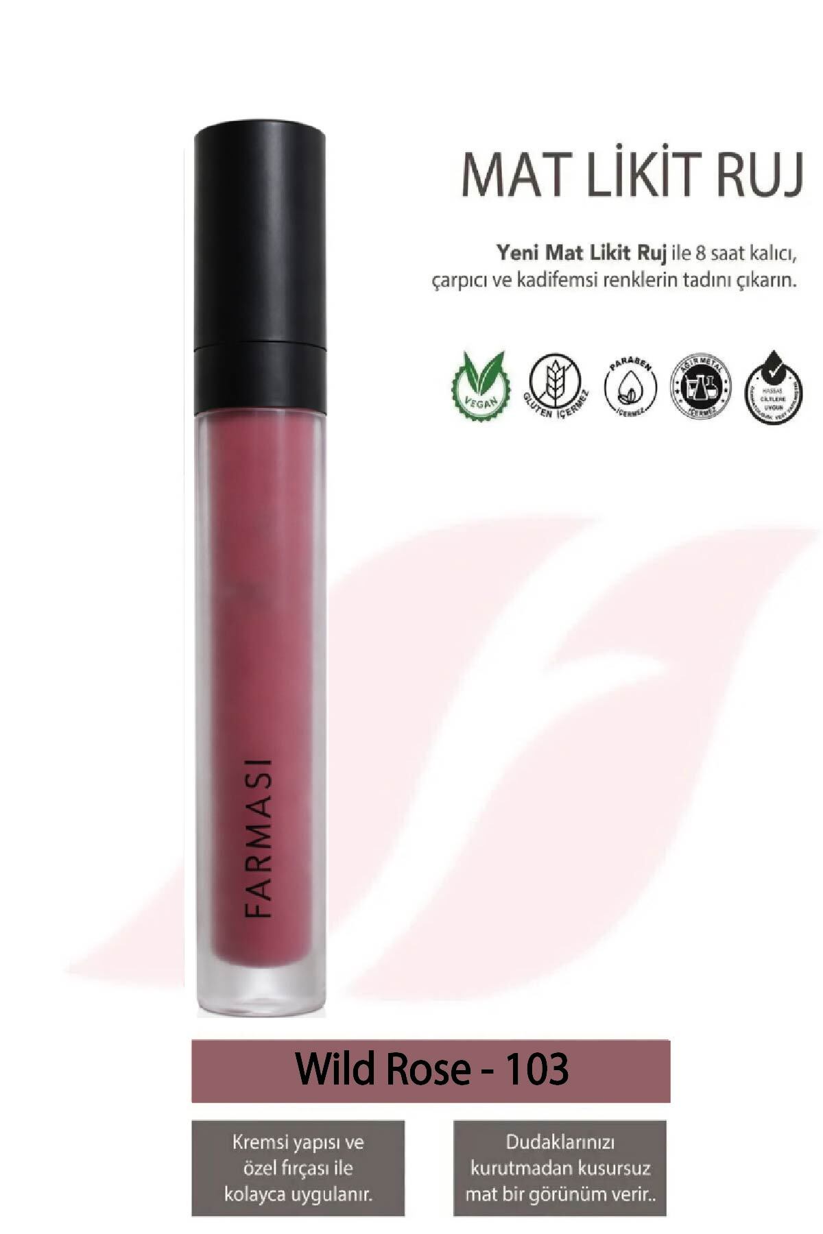 Farmasi Mat Likit Ruj 4 Ml 103 Wıld Rose