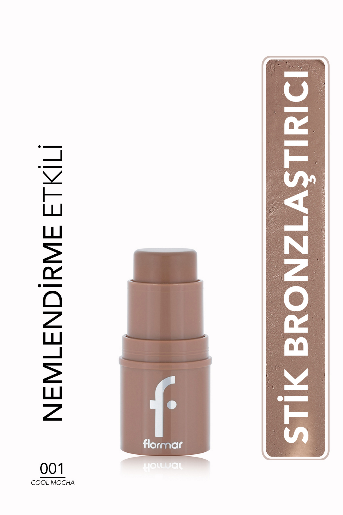Flormar To Go Doğal Bitişli & Nemlendirme Etkili Kremsi Stick Bronzer - 001COOLMOCHA - 8682536098502
