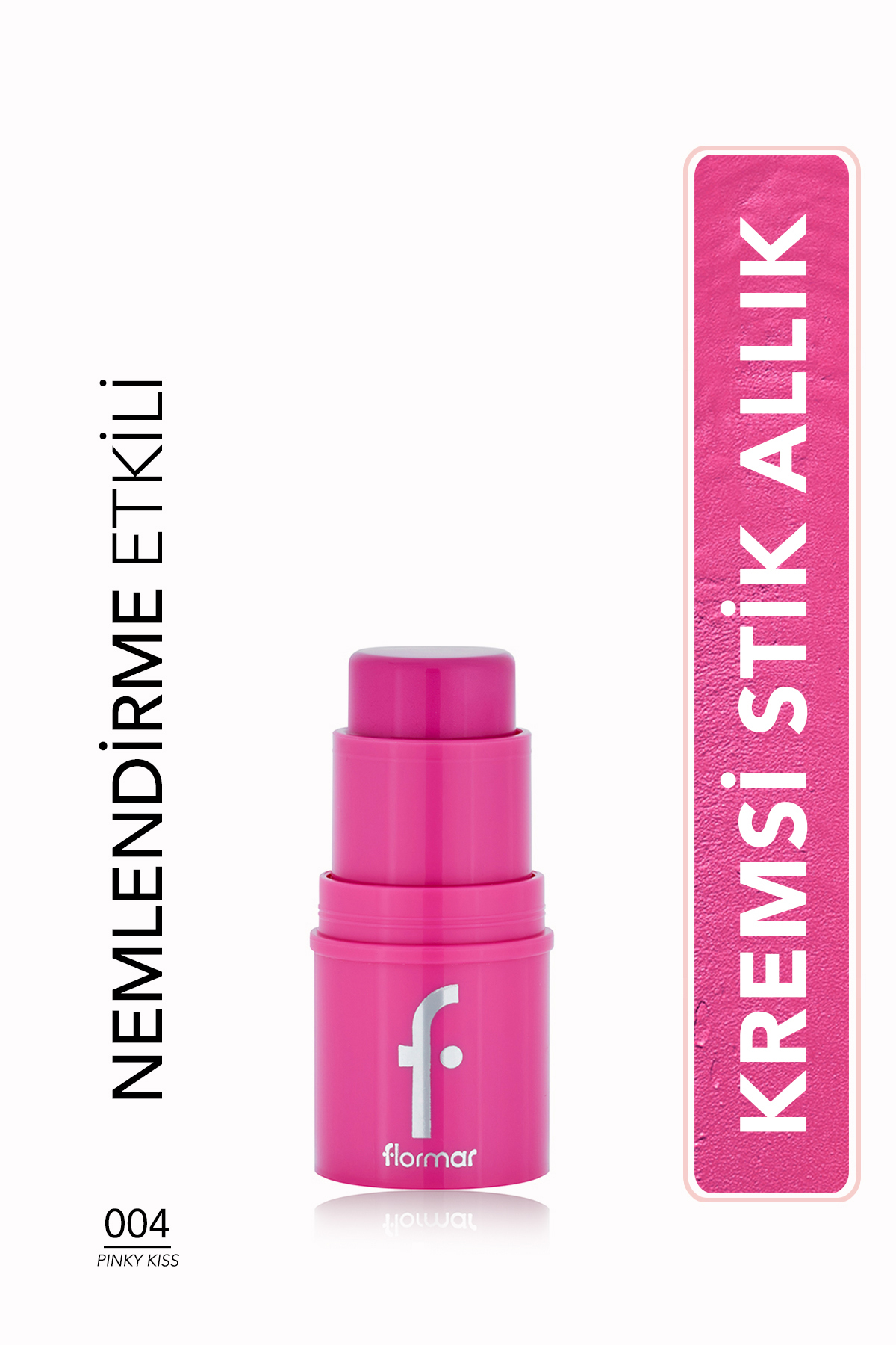 Flormar To Go Işıltılı & Doğal Bitişli Yoğunluğu Ayarlanabilir Kremsi Stick Allık-004PINKYKISS-8682536098489