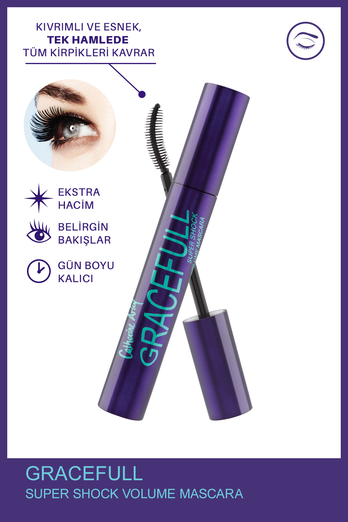 Catherine Arley Maskara Gracefull Super Shock Volume Siyah Maskara