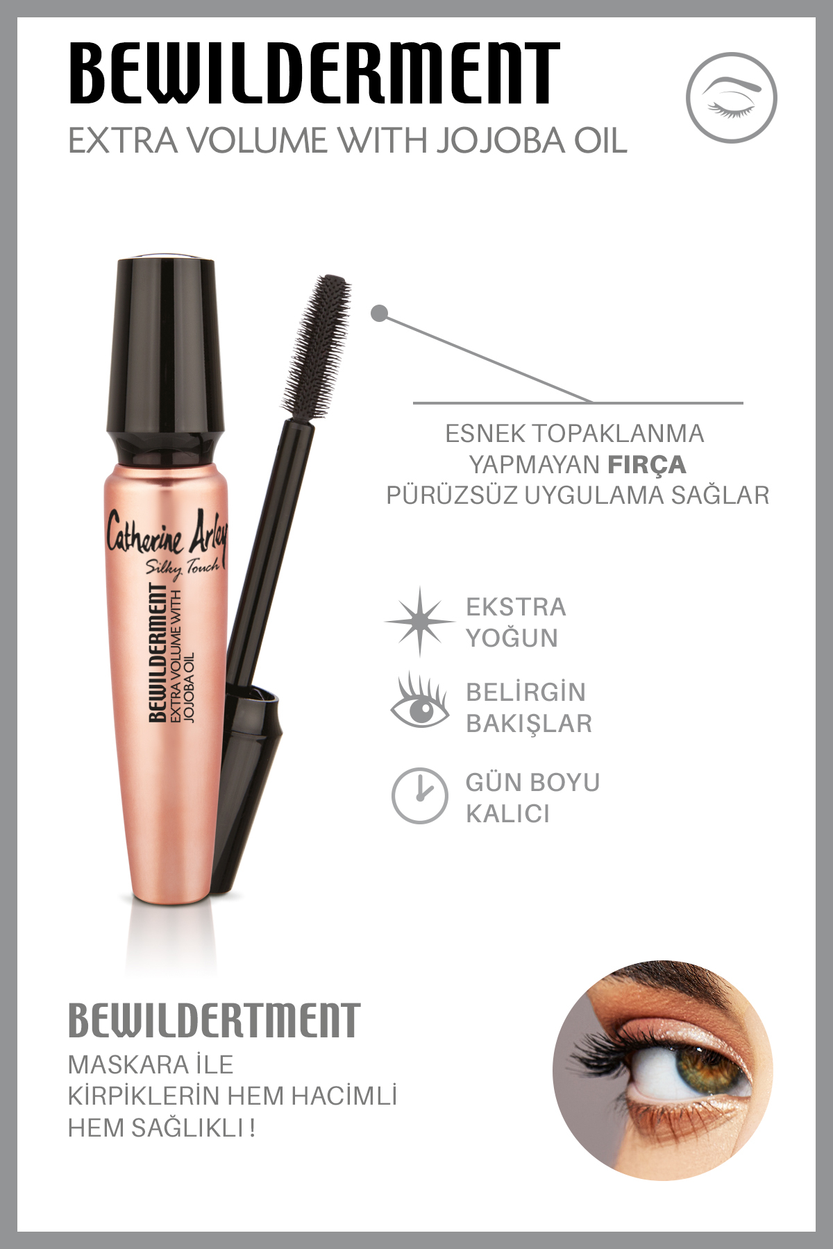 Catherine Arley CA Bewilderment Mascara Extra Volume Wıth Jojoba Oıl Maskara
