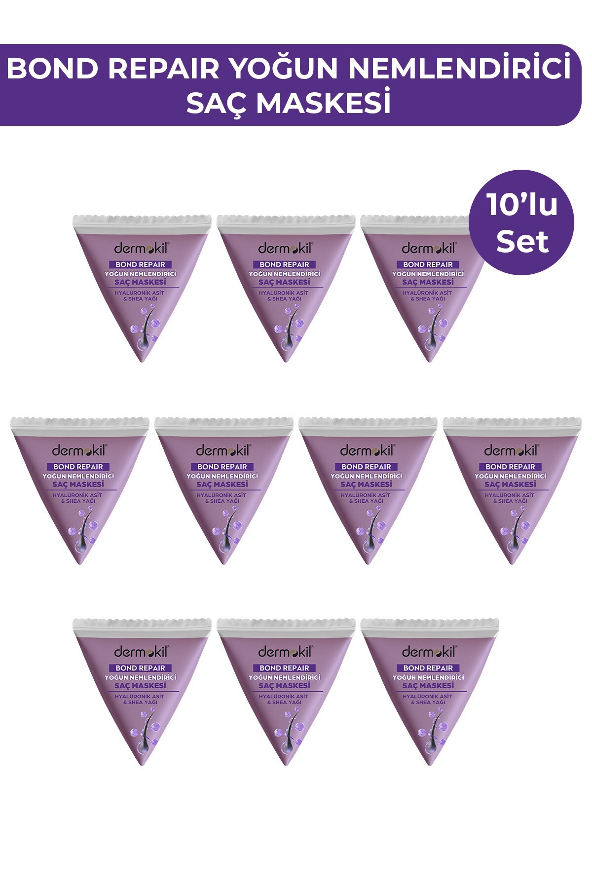 Dermokil Bond Repair Yoğun Nemlendirici Saç Maskesi 25 ml x 10 Adet