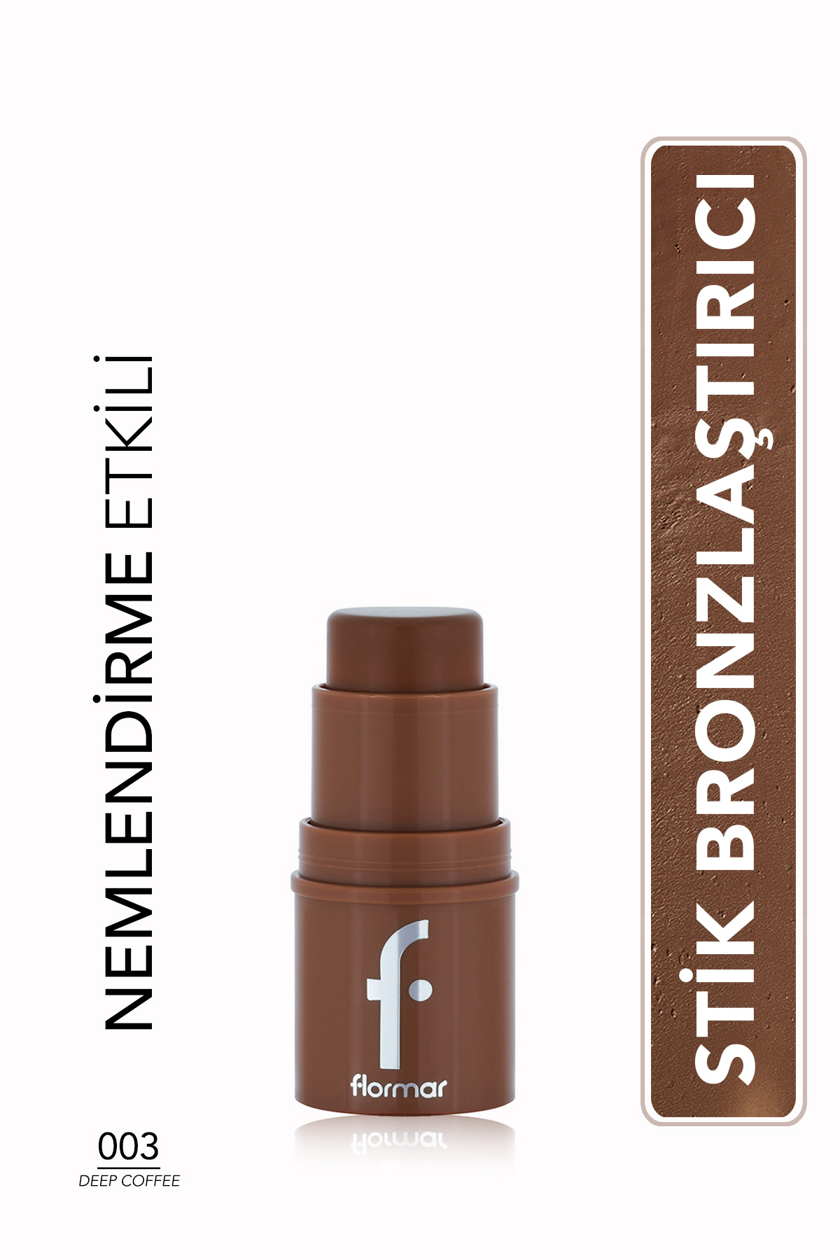 Flormar To Go Doğal Bitişli & Nemlendirme Etkili Kremsi Stick Bronzer - 003DEEPCOFFEE - 8682536098526