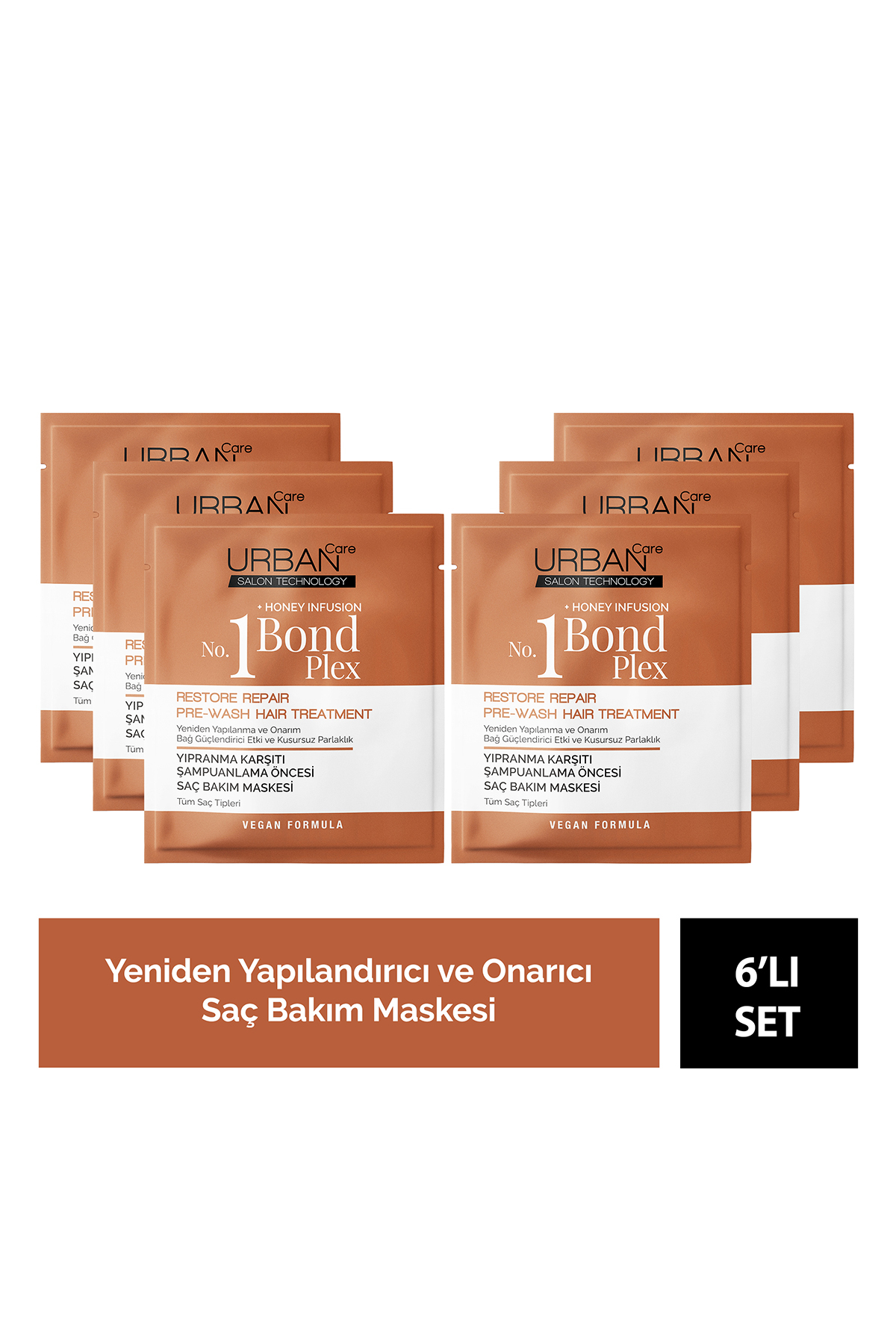Urban Care No.1 Bond Plex Restore Repair Yıpranma Karşıtı Duş Öncesi Saç Bakım Maskesi-6x50 Ml-vegan