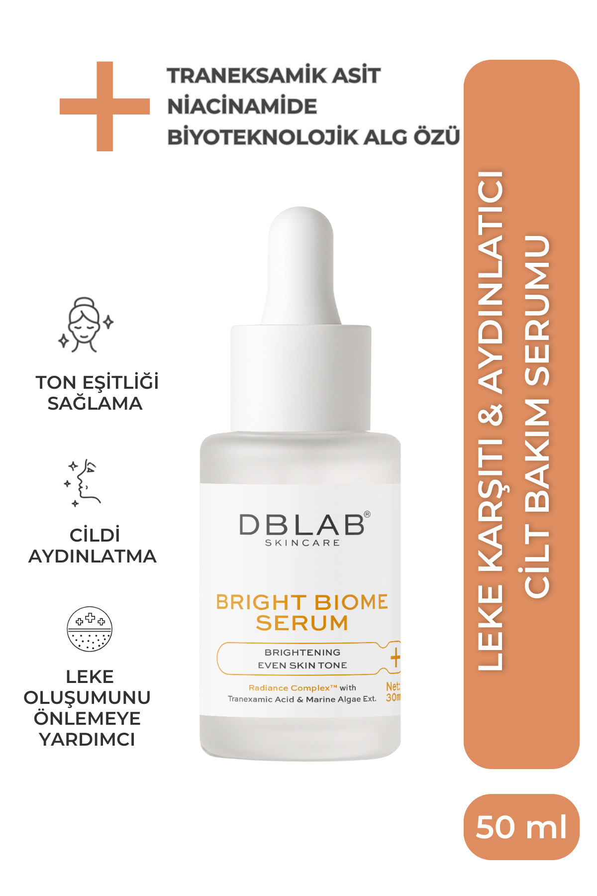 DBLAB Traneksamik Asit + Bio-Aktif Alg Özü + Niacinamide İçeren Leke Karşıtı & Aydınlatıcı Serum