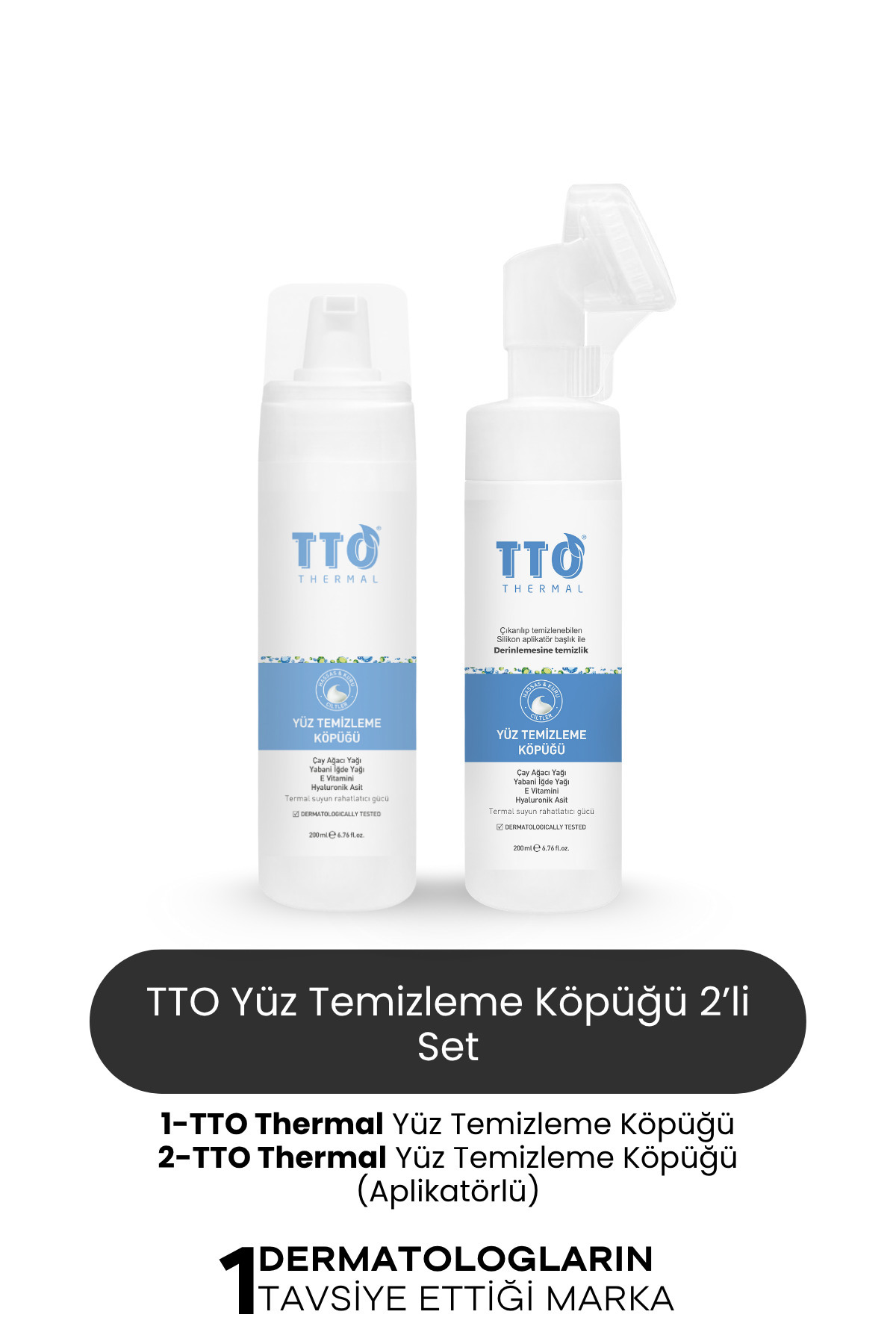 TTO Thermal Yüz Temizleme Köpüğü 2’li Set – Derin Temizlik, Nem Dengeleyici ve Arındırıcı Cilt Bakımı