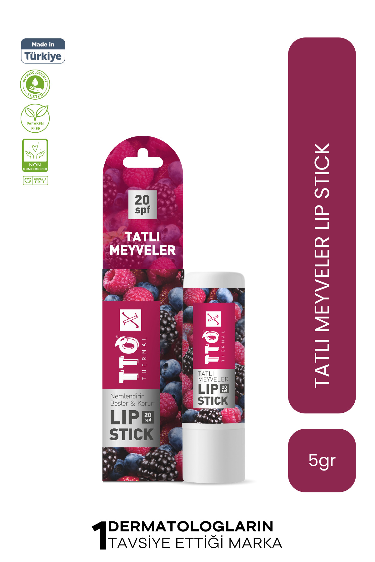 TTO X Tatlı Meyveler Lipstick 20 SPF Korumalı