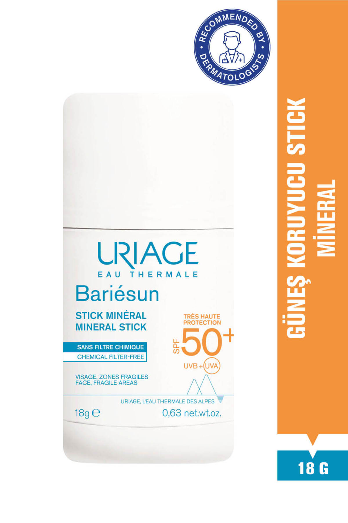 Uriage BARIESUN SF50+ Yüksek Koruma Faktörlü Mineral Güneş Koruyucu Stick 18 g