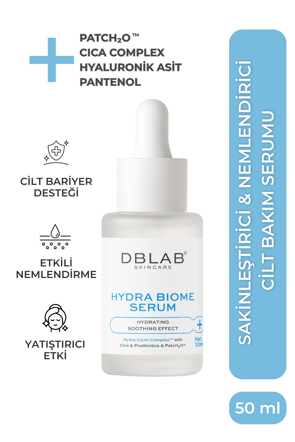 DBLAB Yatıştırıcı Nemlendirici Bariyer Onarıcı Serum | Bio-ferment Centella, Patentli Nem Aktifi, Pantenol