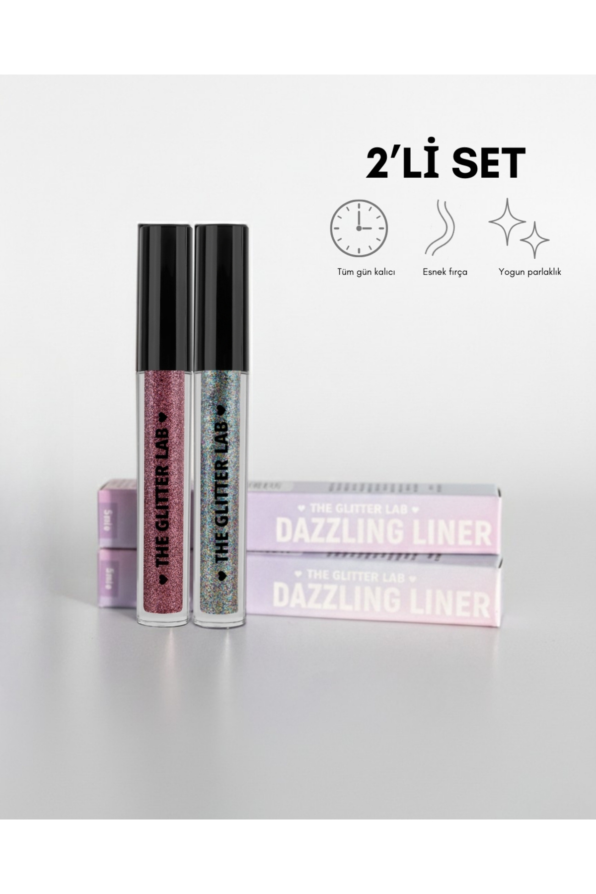 The Glitter Lab 2li Simli Likit Eyeliner | Dazzling Liner Seti NO 5