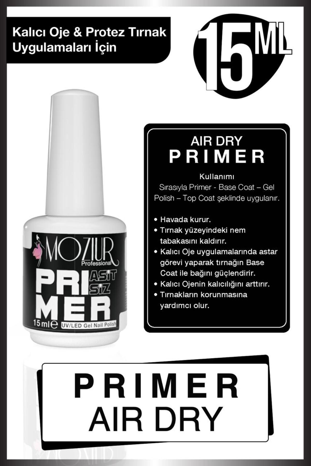 MOZIUR Air Dry Primer 15 ml Protez Tırnak ve Kalıcı Oje