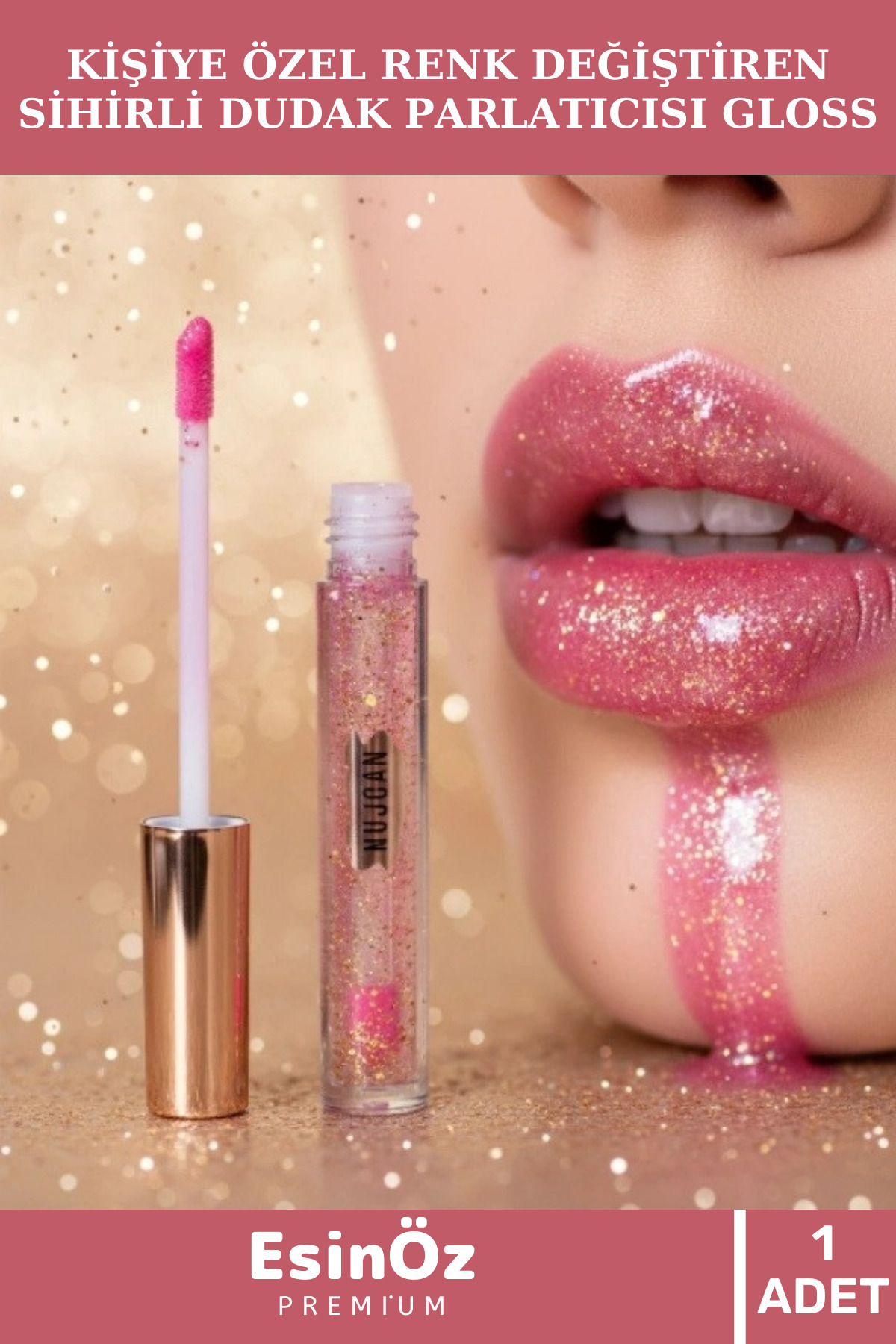EsinÖz #Gloss Canlı Işıltılı Hem Dolgun Hem Sade Kişiye Özel Renk Değiştiren Sihirli Dudak Parlatıcısı