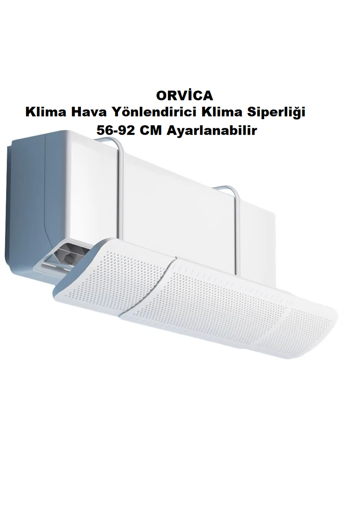 ORVİCA Delikli Ayarlanabilir Klima Hava Yönlendirici Klima Aparatı Klima Siperliği 56-92 CM Ayarlanabilir