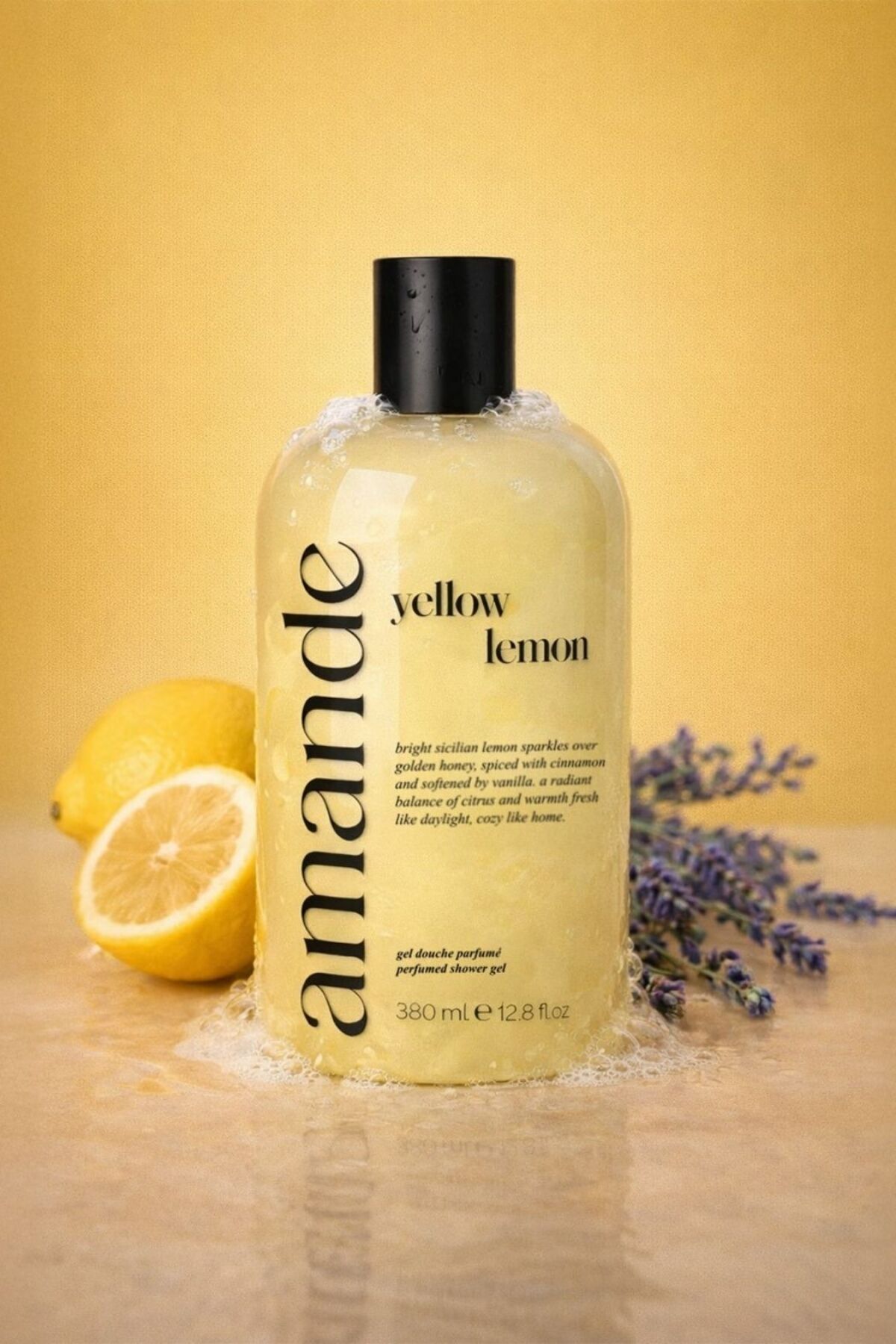 Amande Yellow Lemon Limon ve Bal Kokulu Parfümlü Duş Jeli 380ml I Vegan Formül