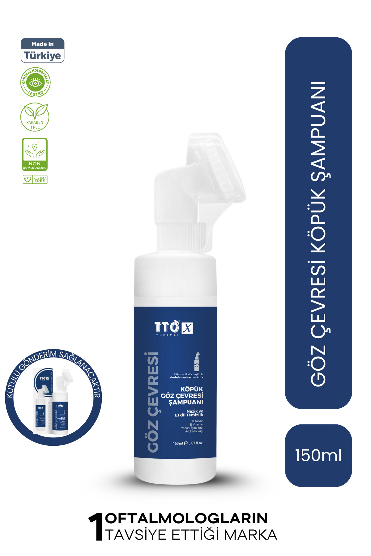 TTO X Çay Ağacı Içeren Aplikatörlü Göz Çevresi Temizleme Köpüğü 150ml