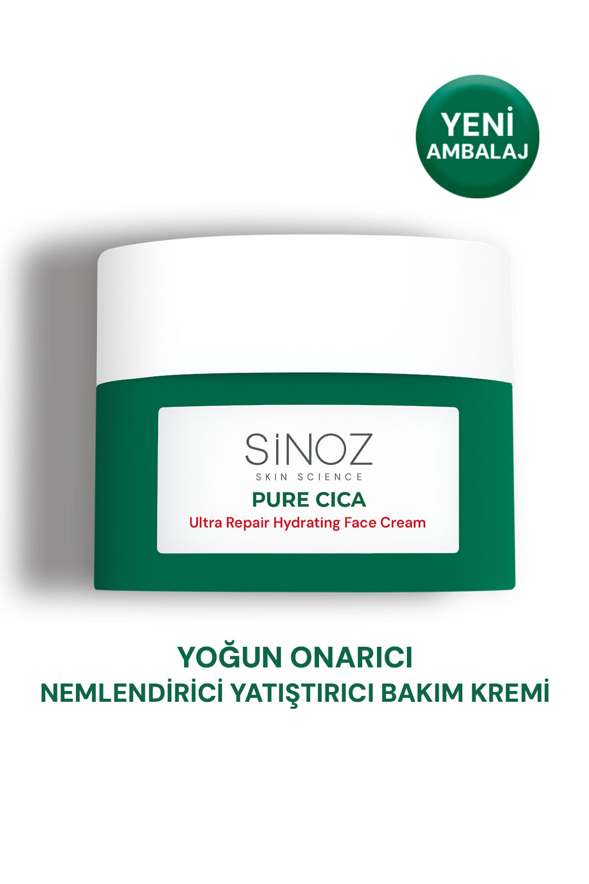 SİNOZ Pure Cica Yoğun Onarıcı Yatıştırıcı Nemlendirici Bakım Kremi Tahriş Olmuş Hasarlı Ciltler İçin 50 ml