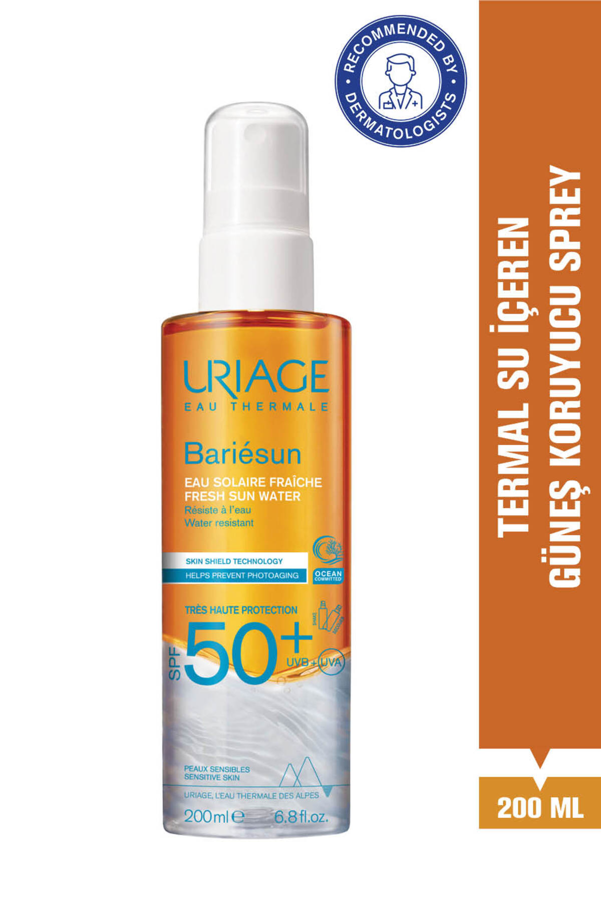Uriage BARIESUN SF50+ Çift Fazlı Termal Su İçeren Güneş Koruyucu Sprey