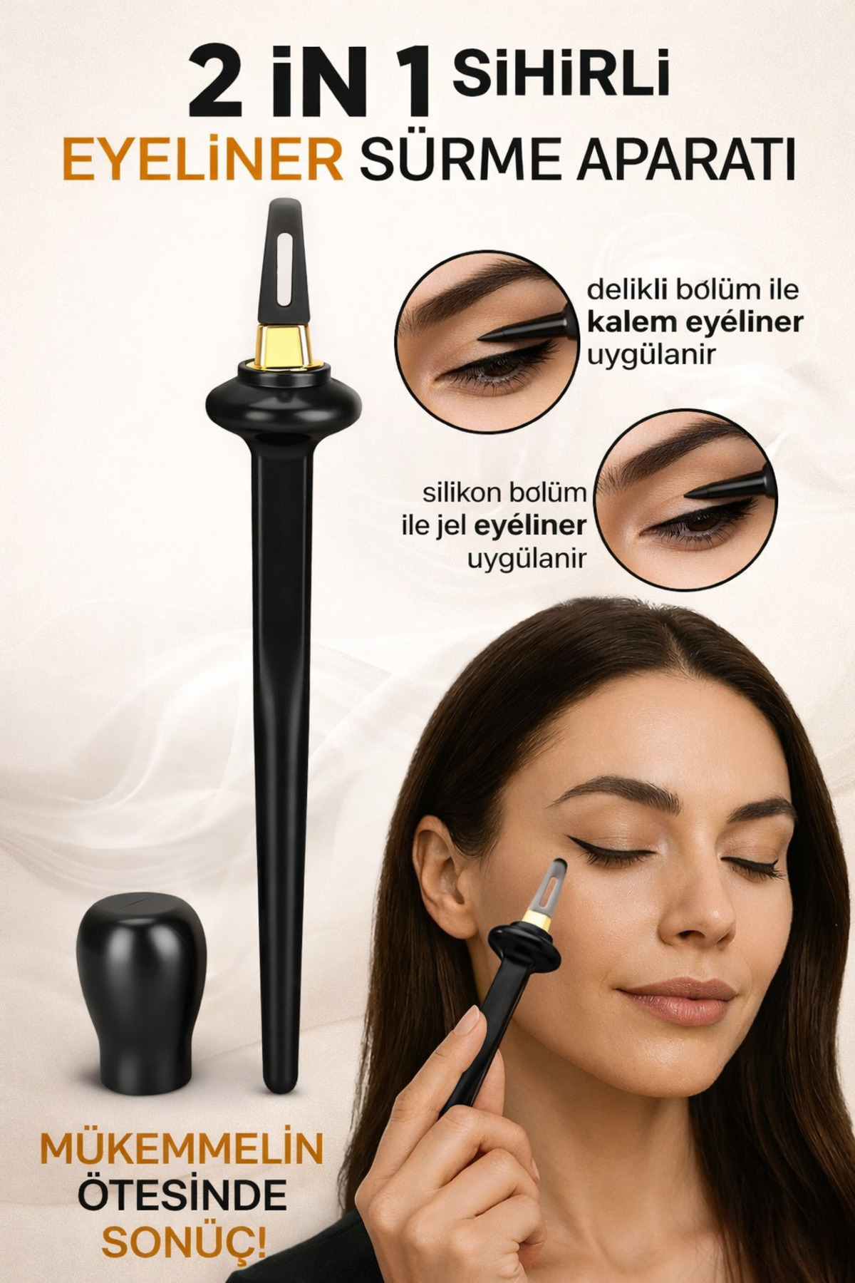 alaraycosmetics Jel Krem Eyeliner Uyumlu Silikon Eyeliner Sürme Aparatı – Profesyonel Kanat Çizgi-Kusursuz eyeliner
