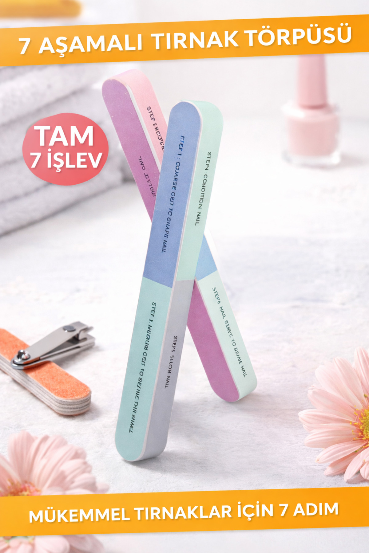 Ocean 7 Aşamalı Kolay Taşınabilir Tırnak Törpüsü