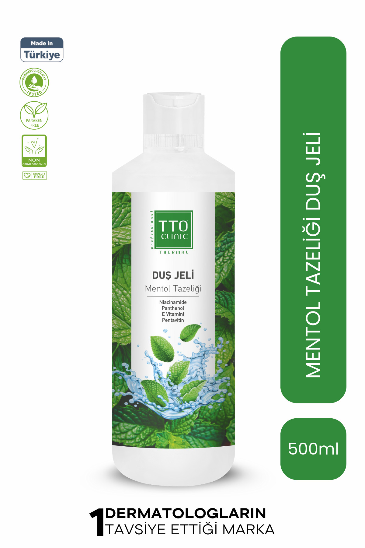 TTO Clinic Duş Jeli - Mentol Tazeliği 500 ml Nemlendirir Onarır
