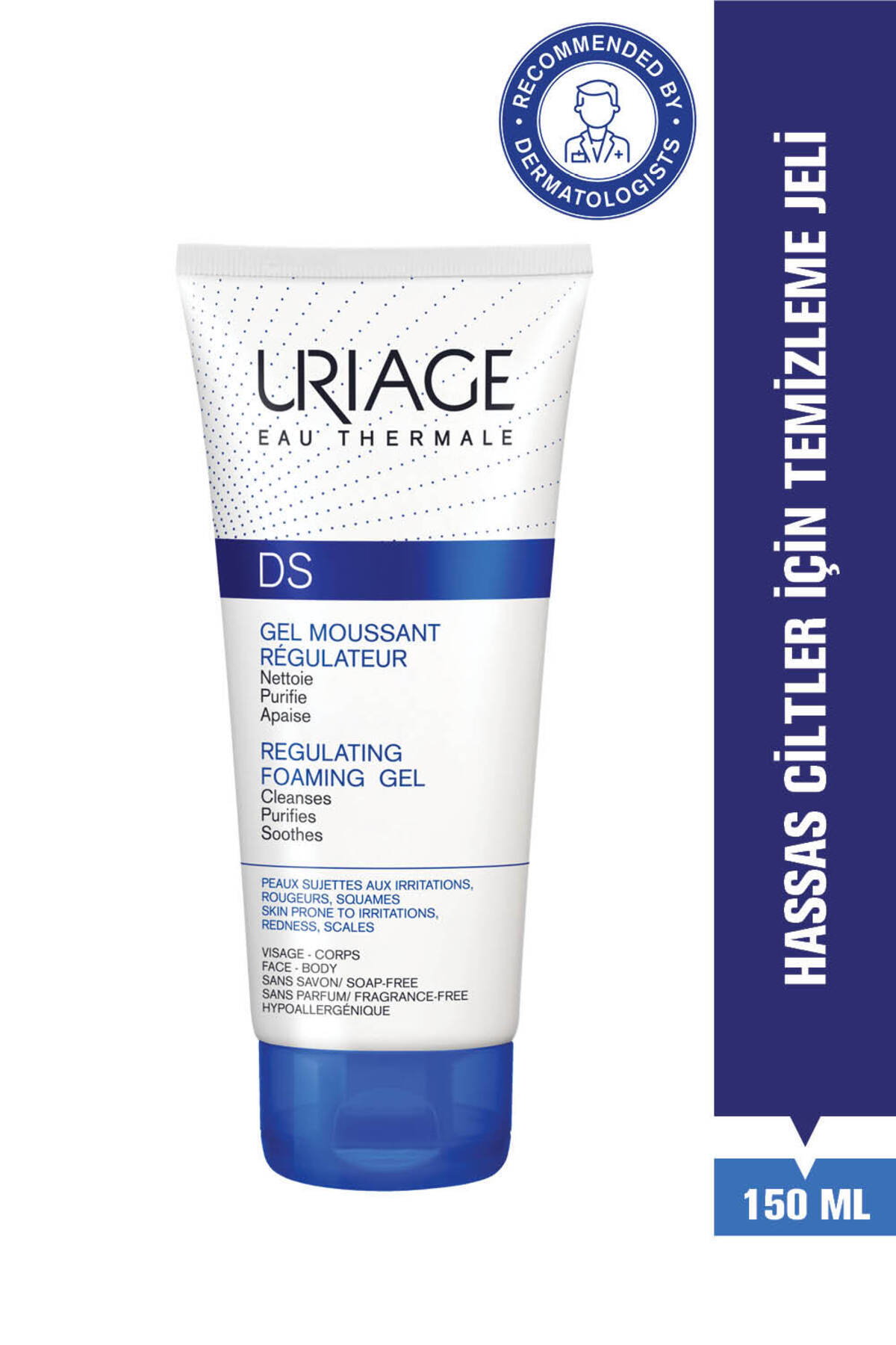 Uriage D.S. Kızarık ve Hassas Ciltler İçin Temizleme Jeli 150 ml