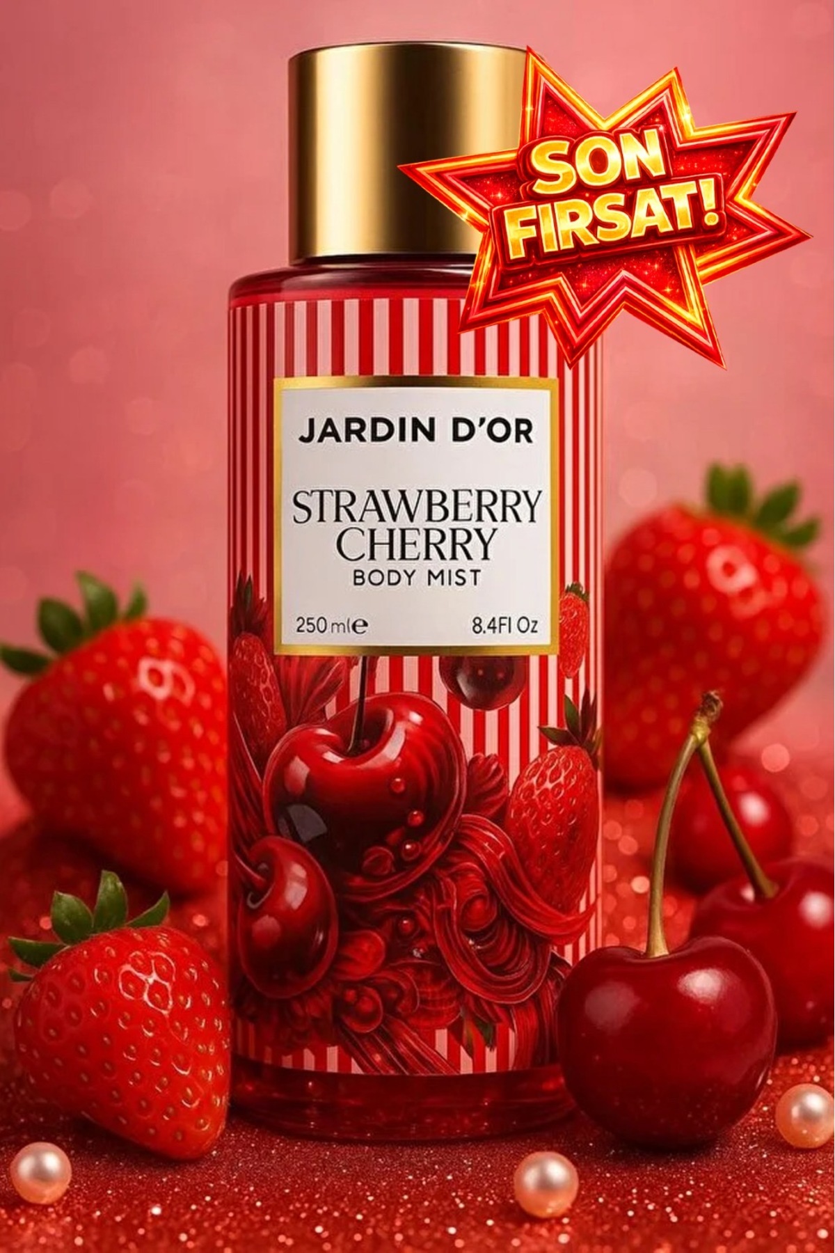 JARDIN D'OR STRAWBERRY CHERRY BODY MIST / ÇİLEK KİRAZ VÜCUT SPREYİ