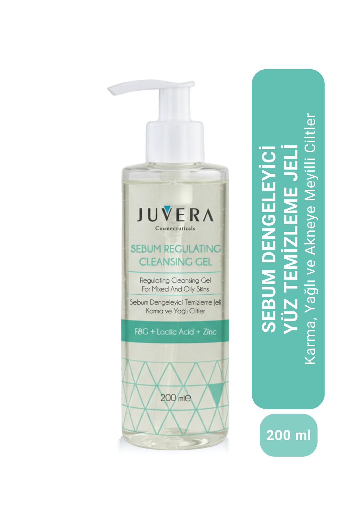 JUVERA Cosmeceuticals Siyah Nokta Karşıtı Karma Ve Yağlı Ciltler Için Yıkama Jeli - Sebum Regulating Gel 200ml