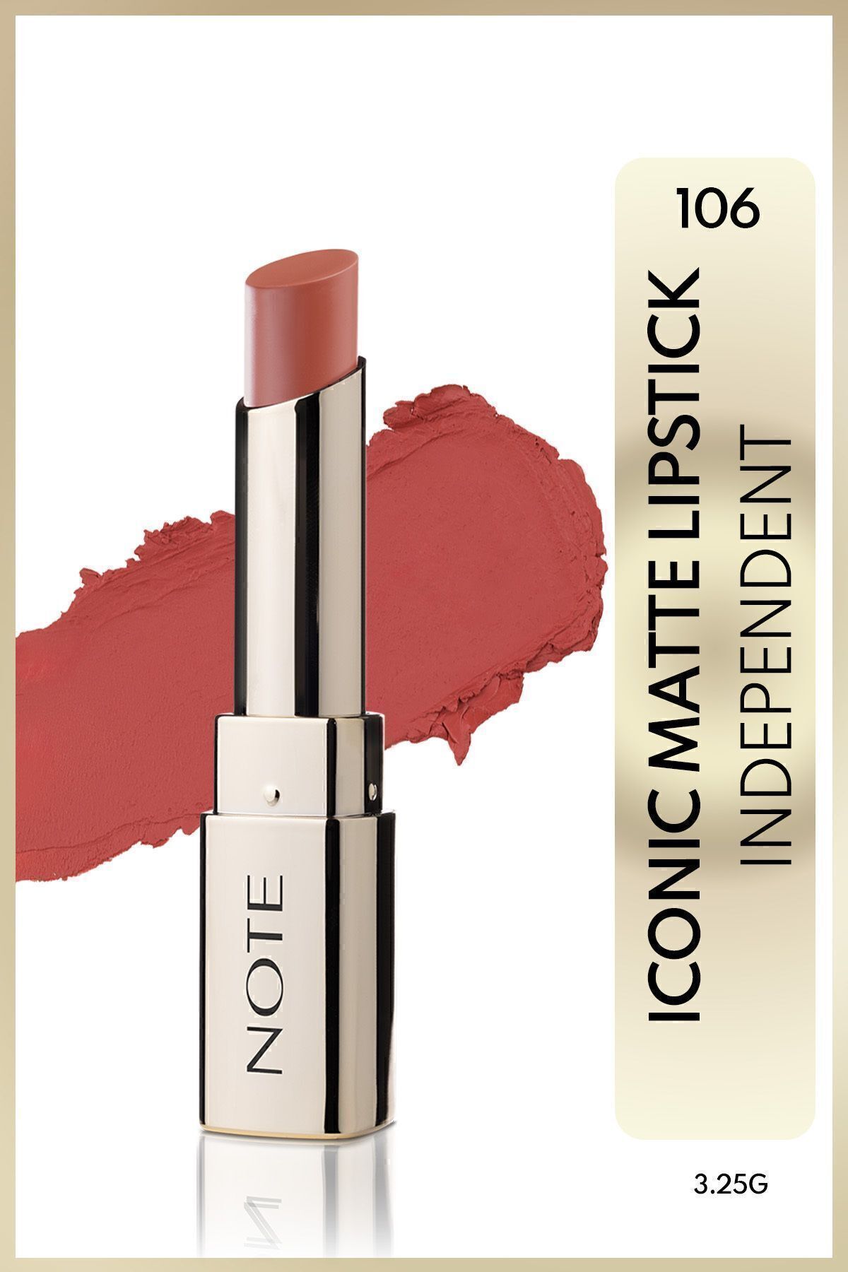 NOTE Iconic Matte Lipstick Kalıcı Mat Ruj 106 Independent - Nude