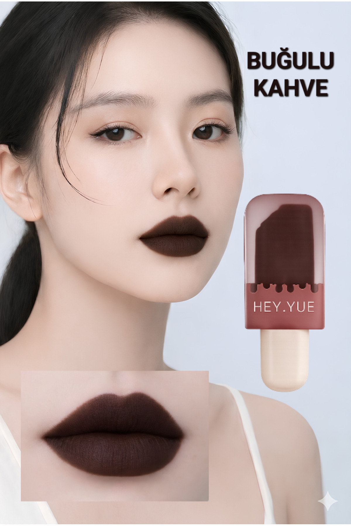 Kozmetik Hey.Yue 03 Buğulu Kahve Mat Ruj – Dark Mocha Uzun Süre Kalıcı Likit Ruj